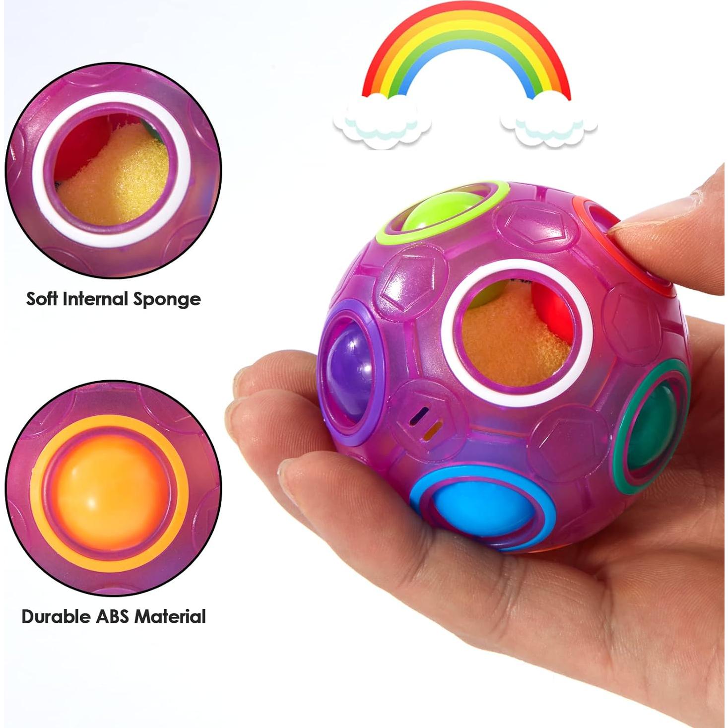 Bola Rompecabezas Antiestrés Vdealen 7cm Color Púrpura