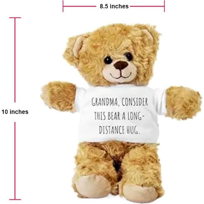 Oso de Peluche SpreadPassion 25.4 cm con Camiseta Blanca