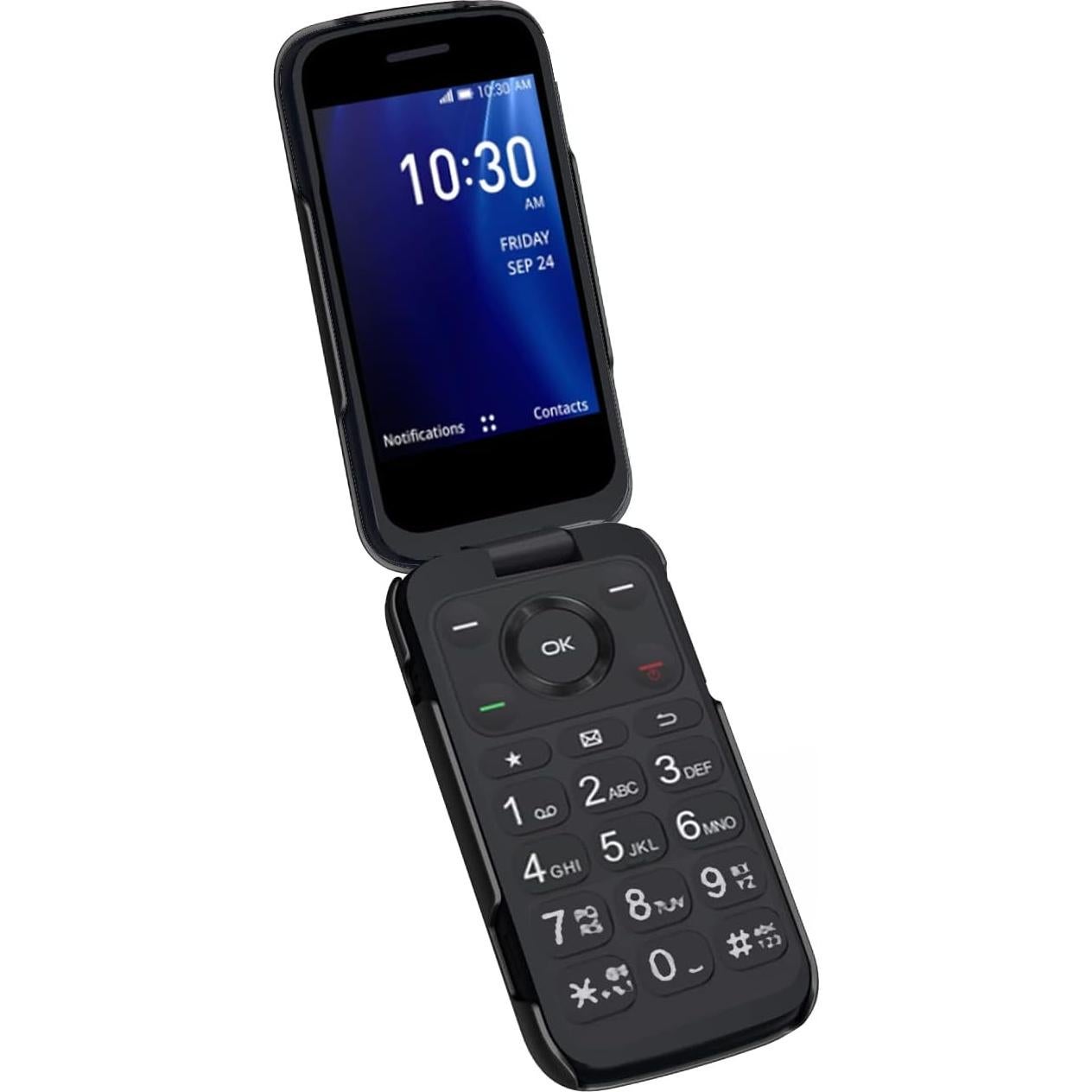 Funda Dura Nakedcellphone para Alcatel Go Flip 4 - Negro