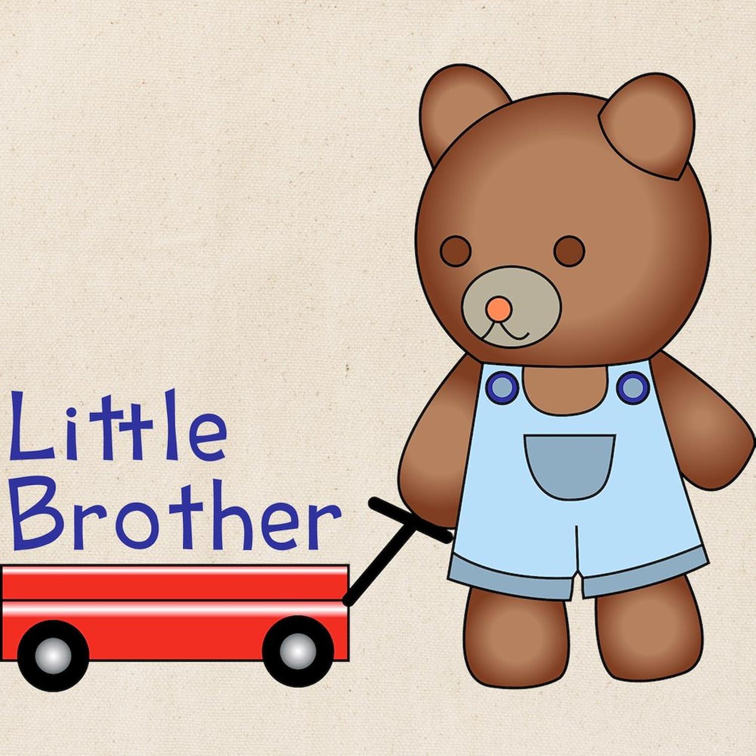 Bolsa de Tela Reutilizable CafePress Little Brother Bear