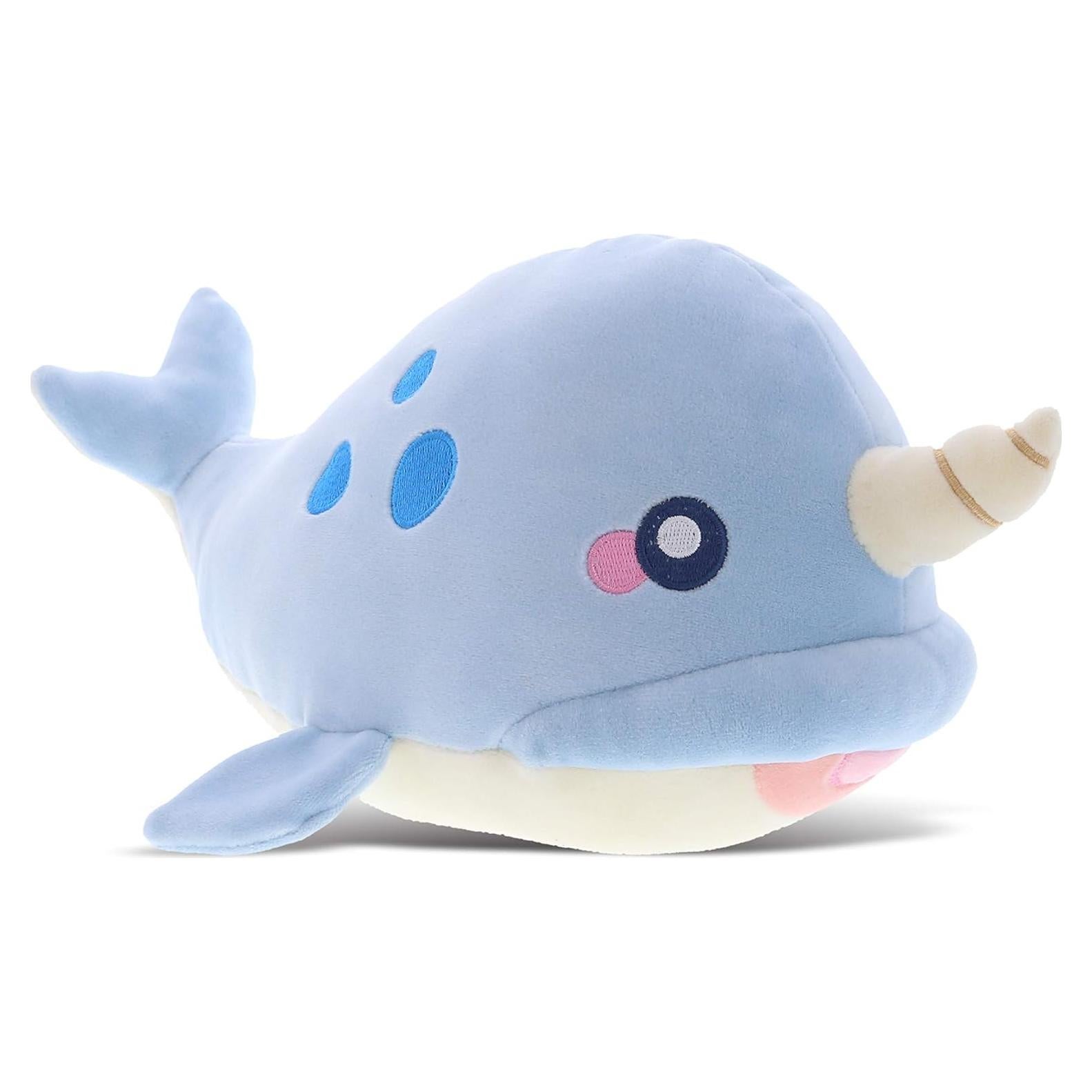 DolliBu Narval Azul Juguete de Peluche Suave 29.85 cm