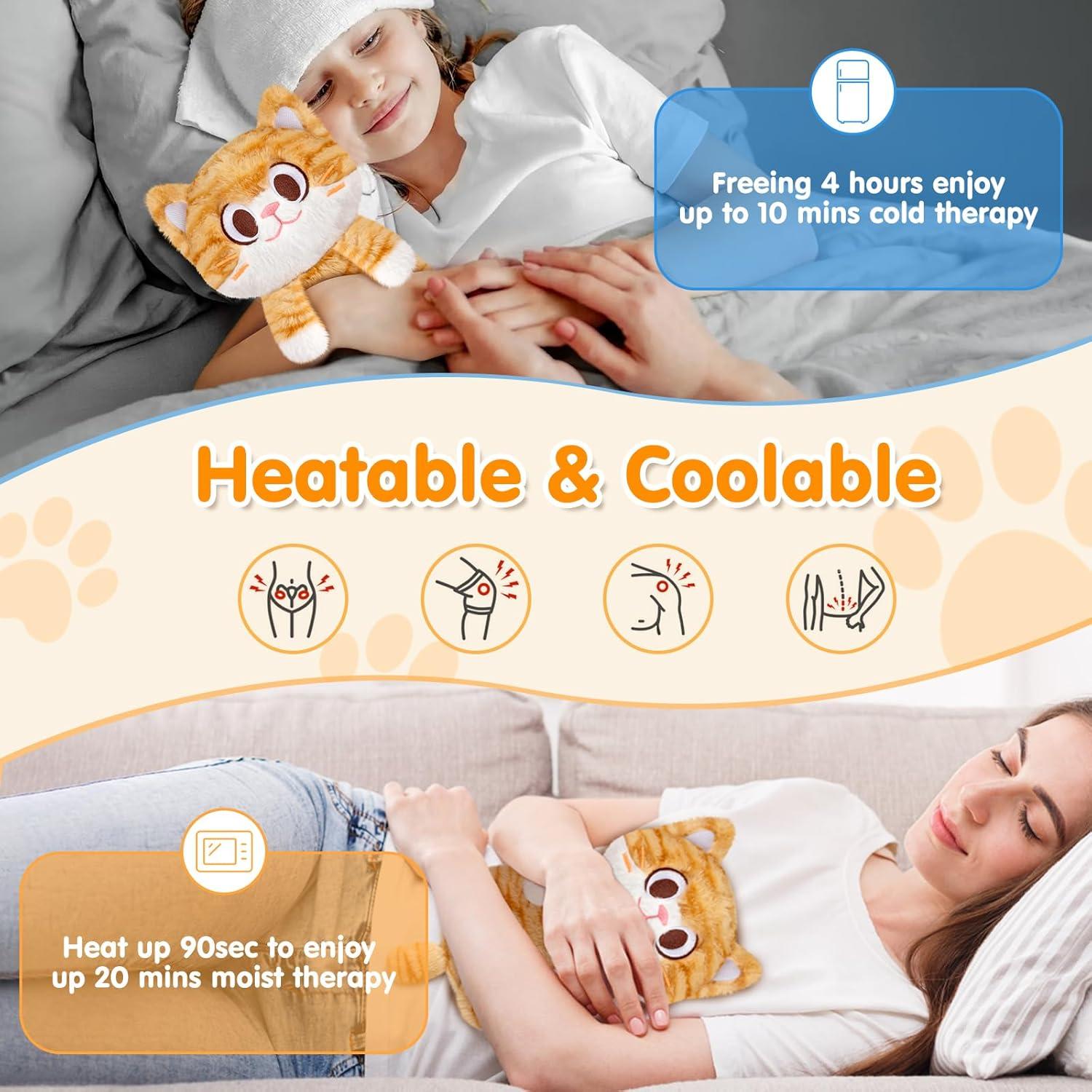 Almohadilla Calentadora de Microondas SUZZIPAD Gato Naranja 16x27cm