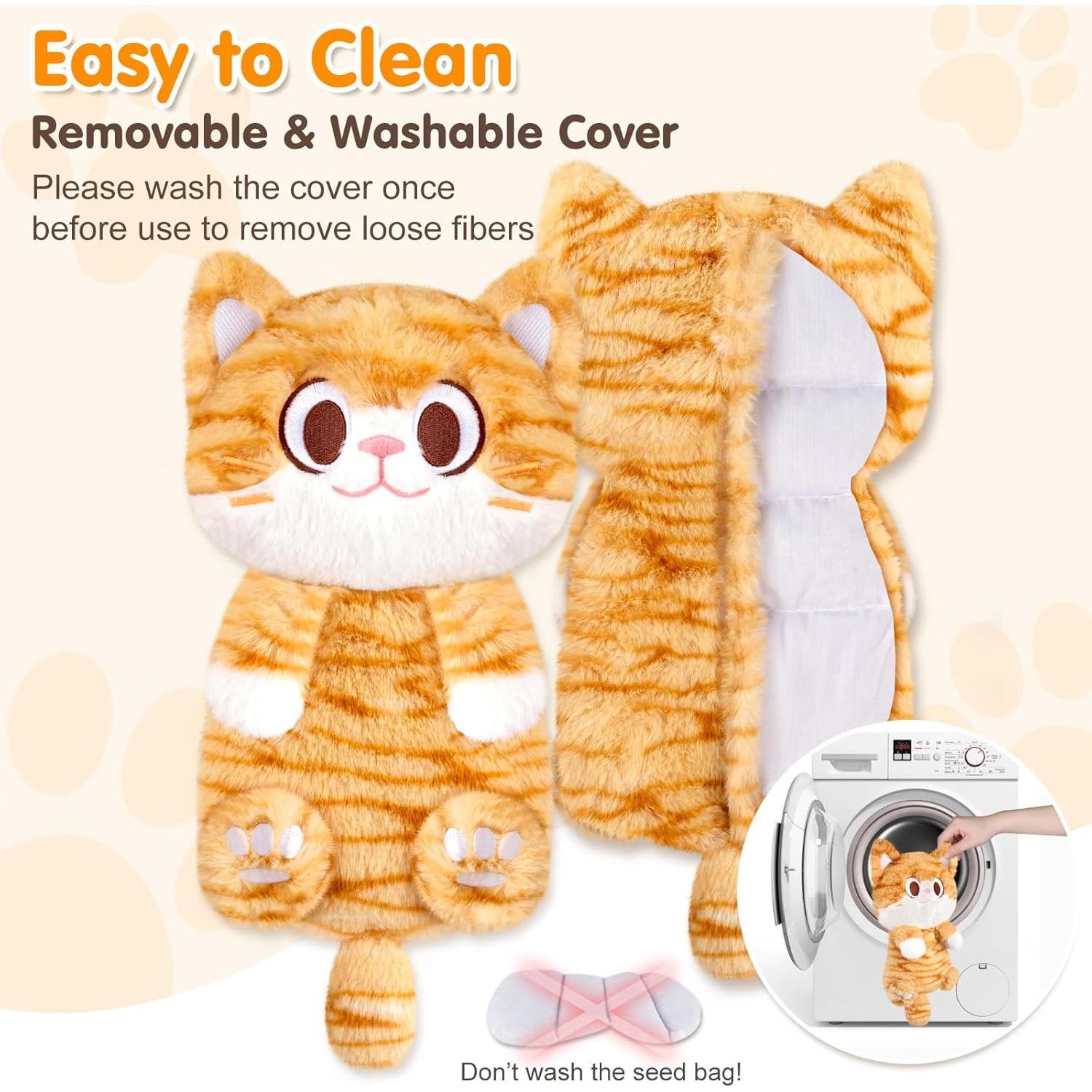 Almohadilla Calentadora de Microondas SUZZIPAD Gato Naranja 16x27cm