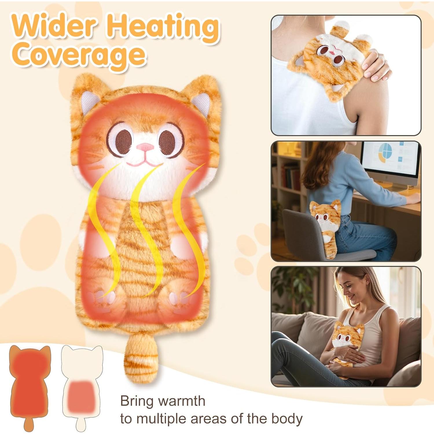 Almohadilla Calentadora de Microondas SUZZIPAD Gato Naranja 16x27cm