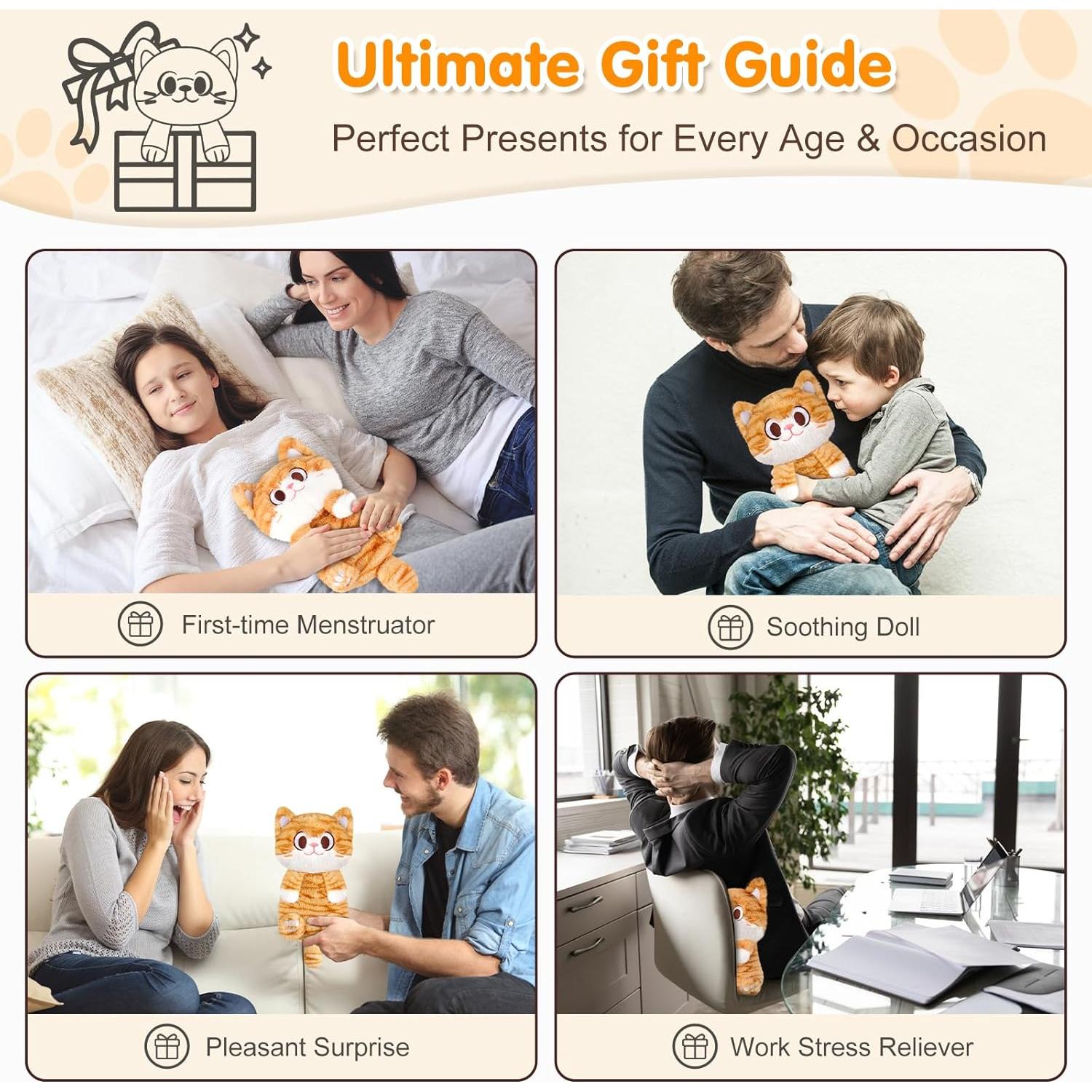 Almohadilla Calentadora de Microondas SUZZIPAD Gato Naranja 16x27cm