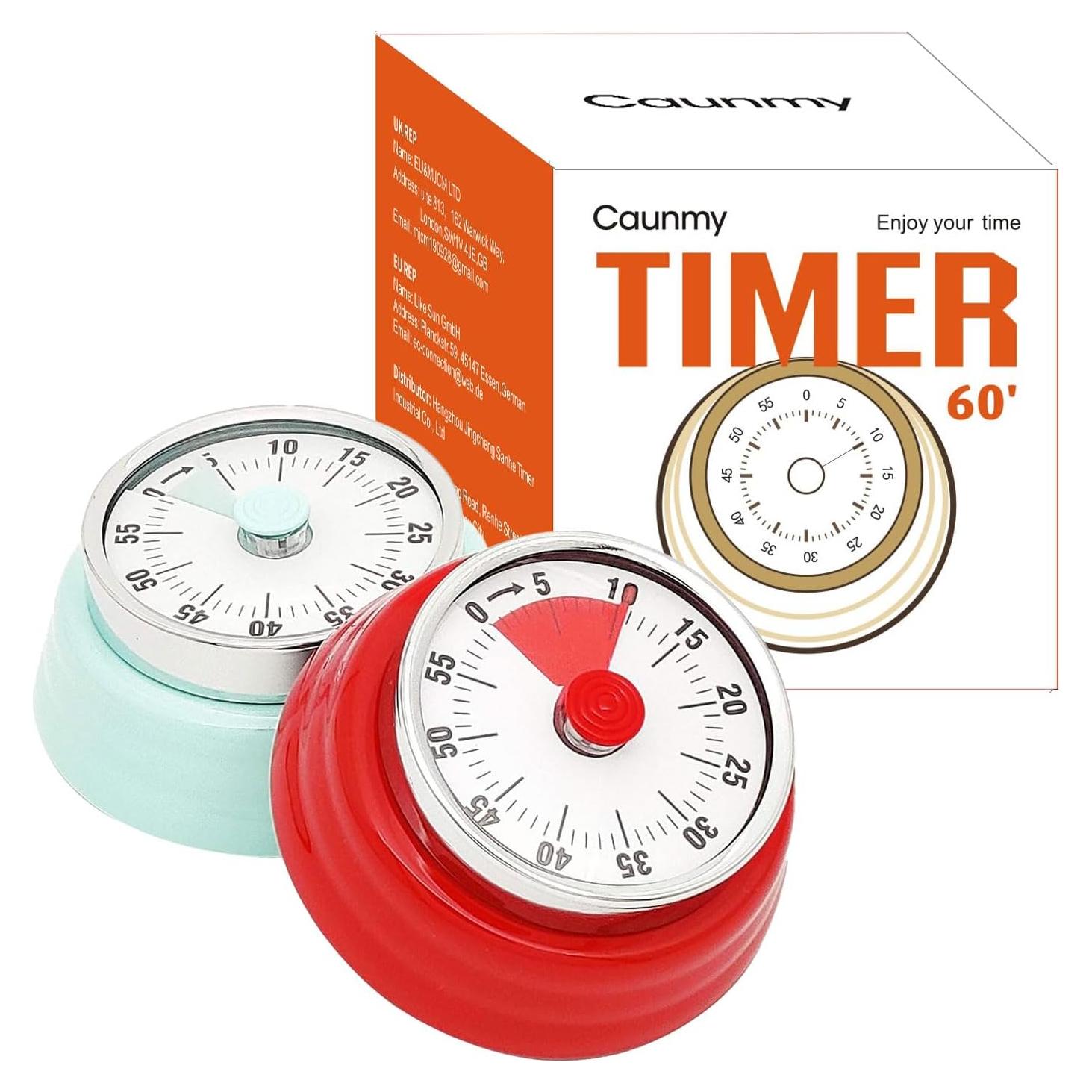 Temporizador Mecánico Caunmy Verde y Rojo - Alarma Magnética