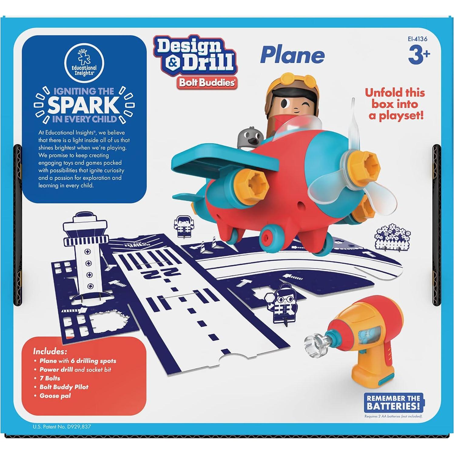 Set de Construcción con Taladro Eléctrico Educational Insights - Juguete STEM para Niños 3+