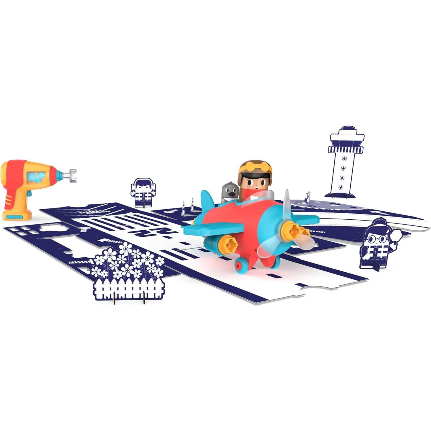 Set de Construcción con Taladro Eléctrico Educational Insights - Juguete STEM para Niños 3+