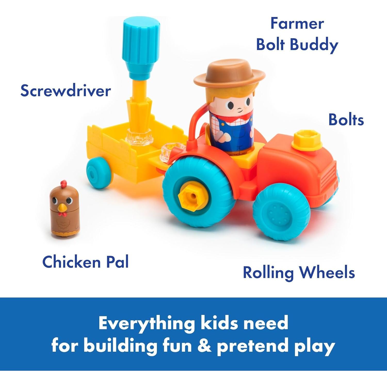 Juguete de Construcción Tractor Bolt Buddies Educational Insights