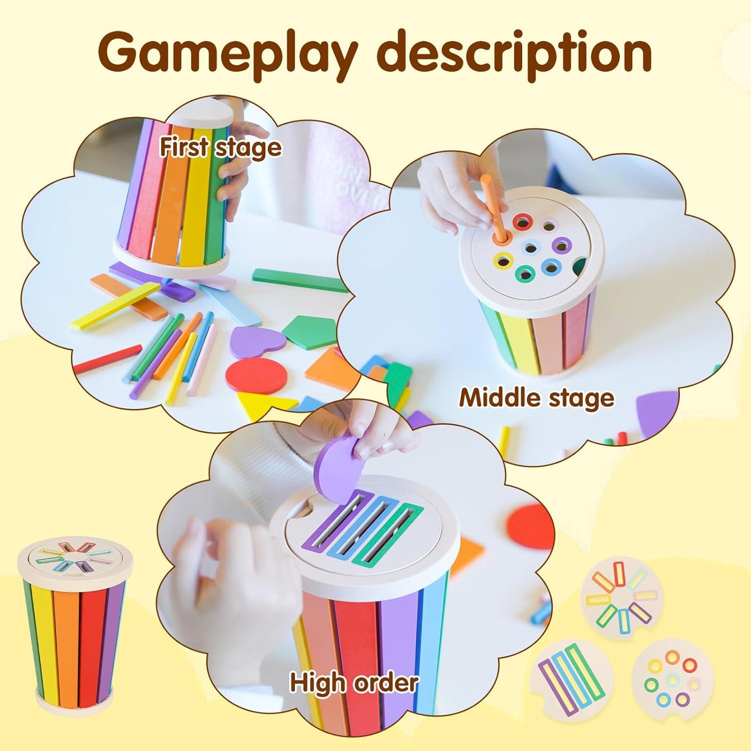 Juguete Montessori Nunukids Clasificación de Colores 1-3 Años