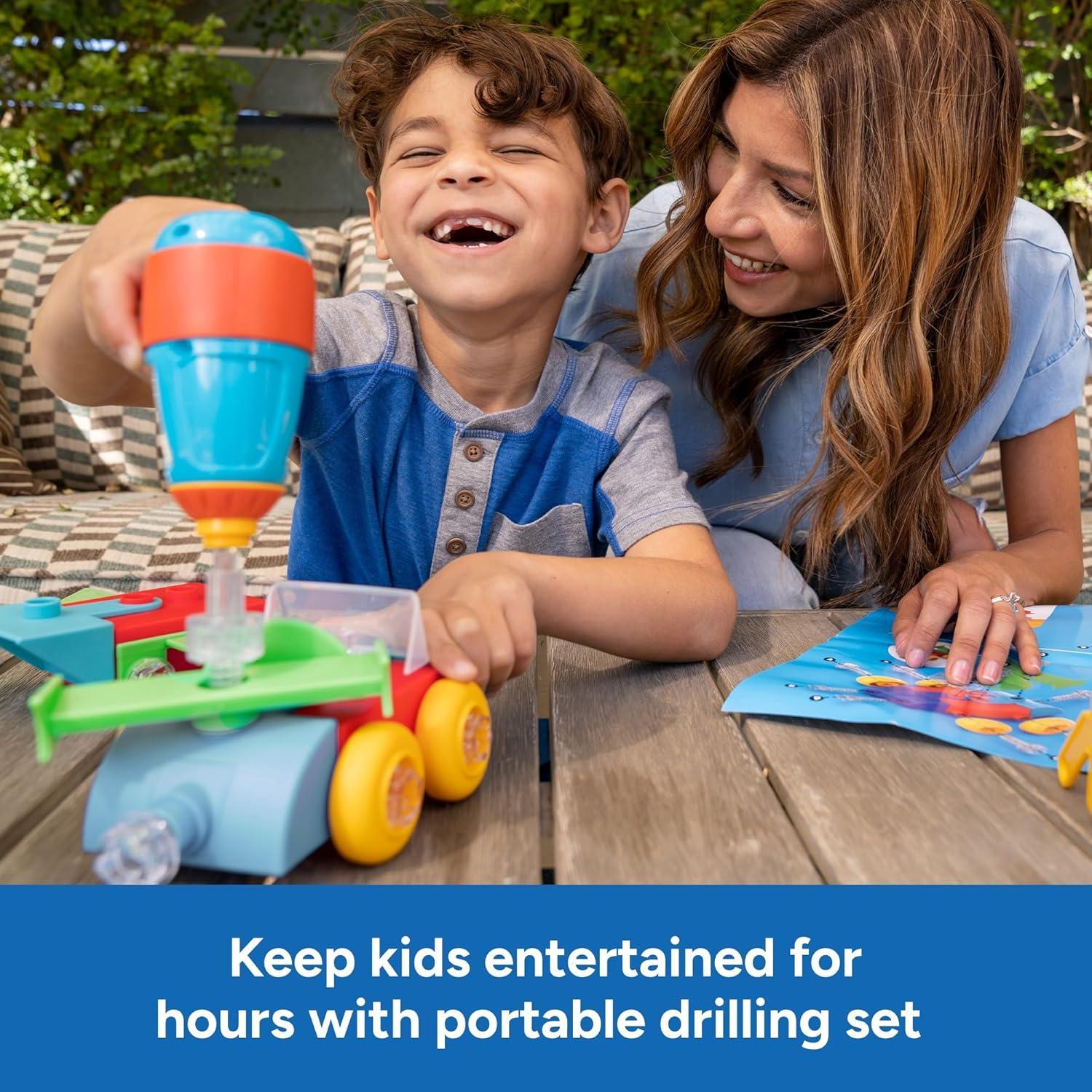 Cubeta de Construcción Educational Insights con Taladro Juguete 41 Piezas