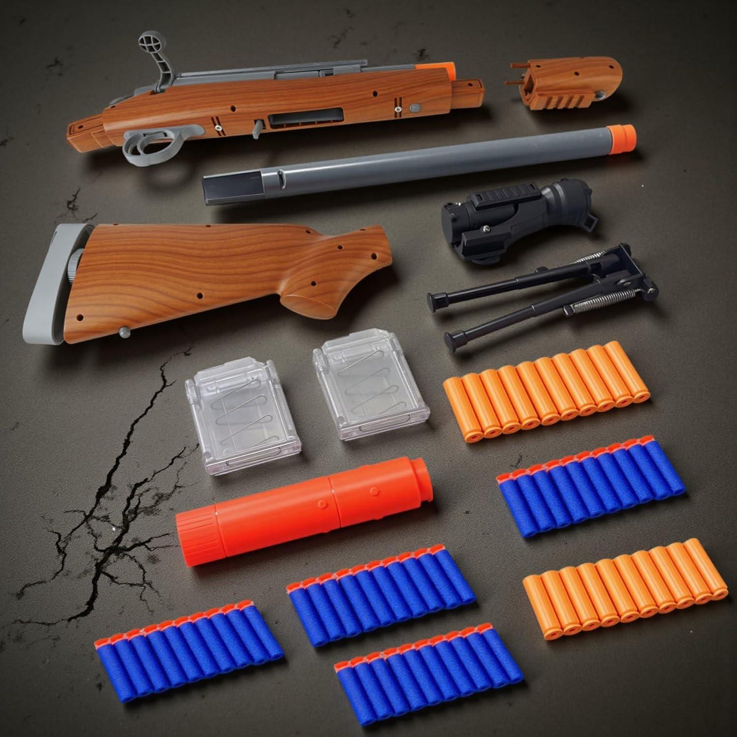 Pistola de Juguete AGM MASTECH M24 con 40 Dardos y 20 Casquillos