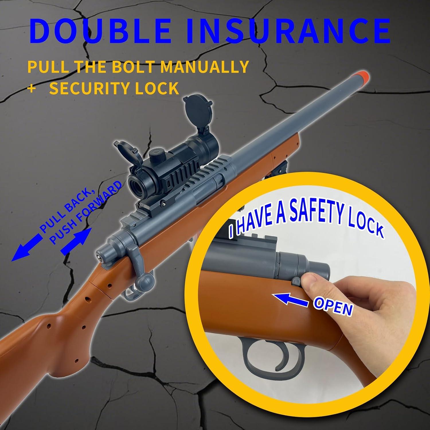 Pistola de Juguete AGM MASTECH M24 con 40 Dardos y 20 Casquillos