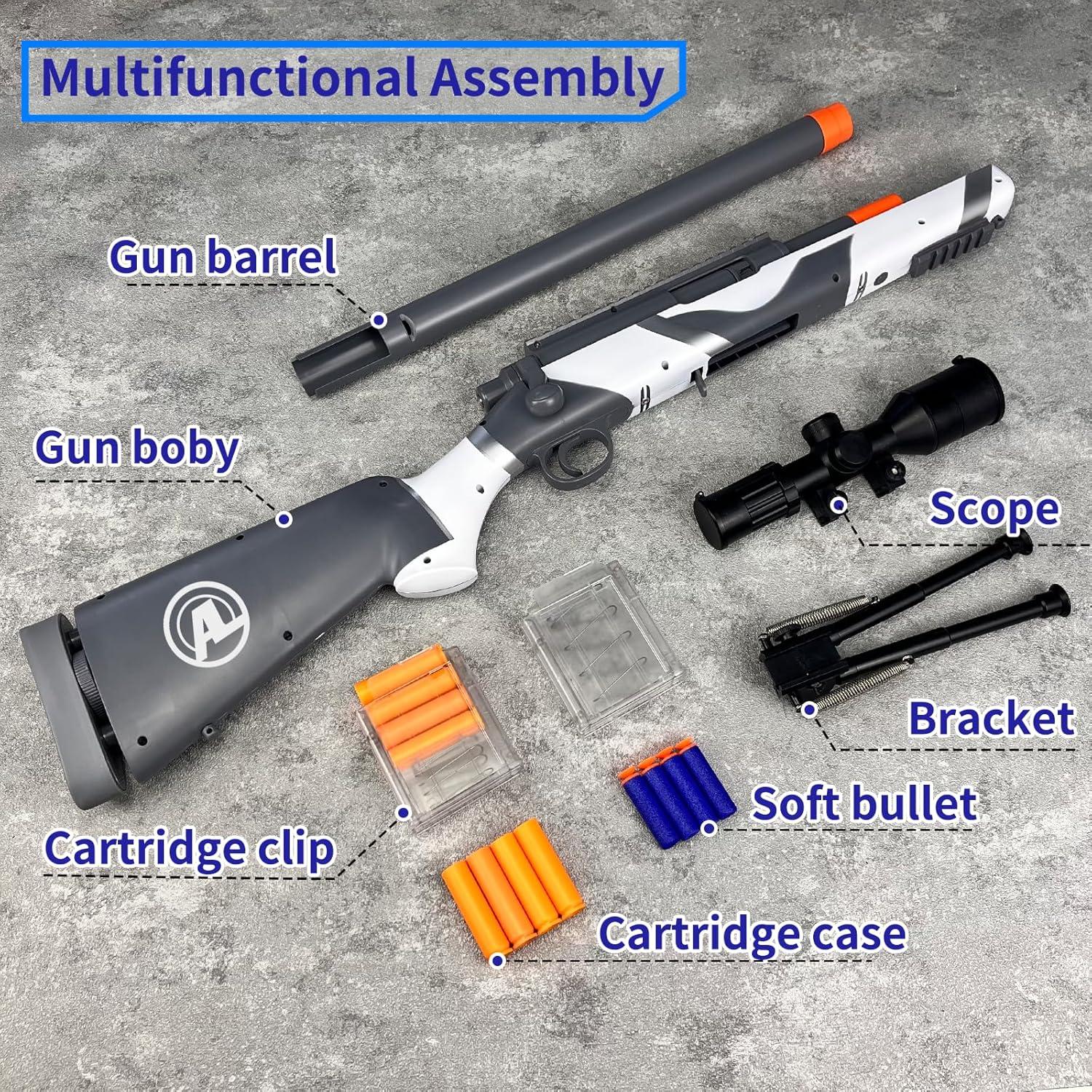 Pistola de Juguete M24 SHANTOU 2.1kg con Cargador Rápido