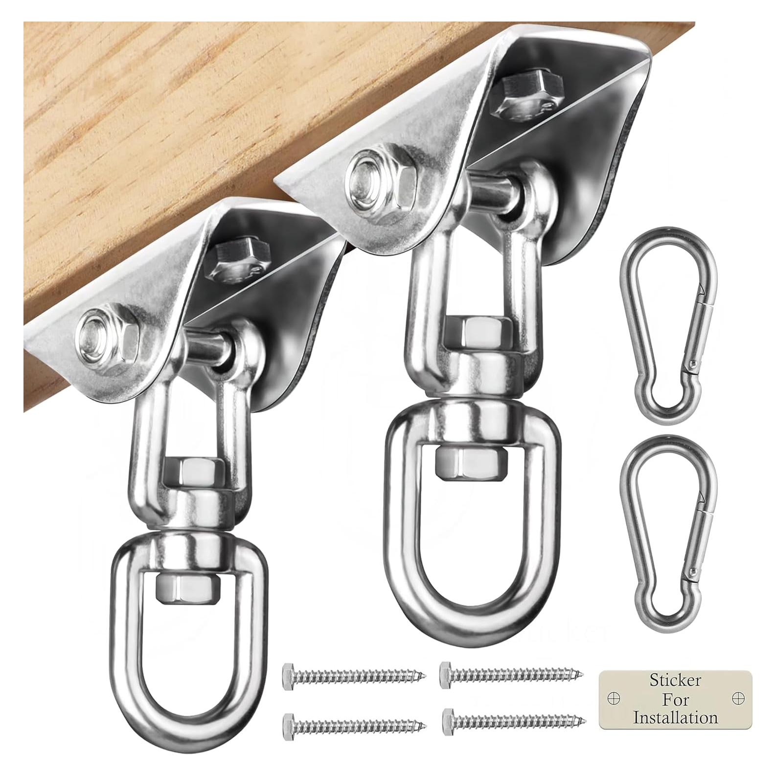 Soportes de Columpio Acero Inoxidable 2 Paquetes 360°