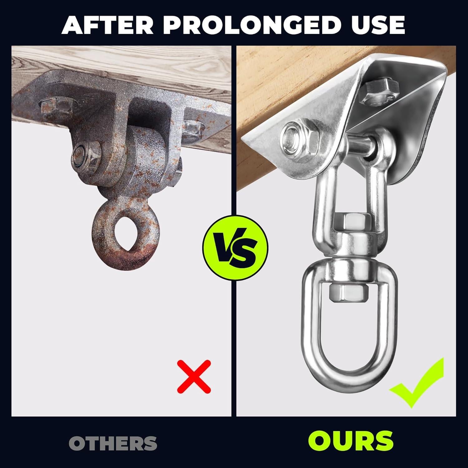 Soportes de Columpio Acero Inoxidable 2 Paquetes 360°