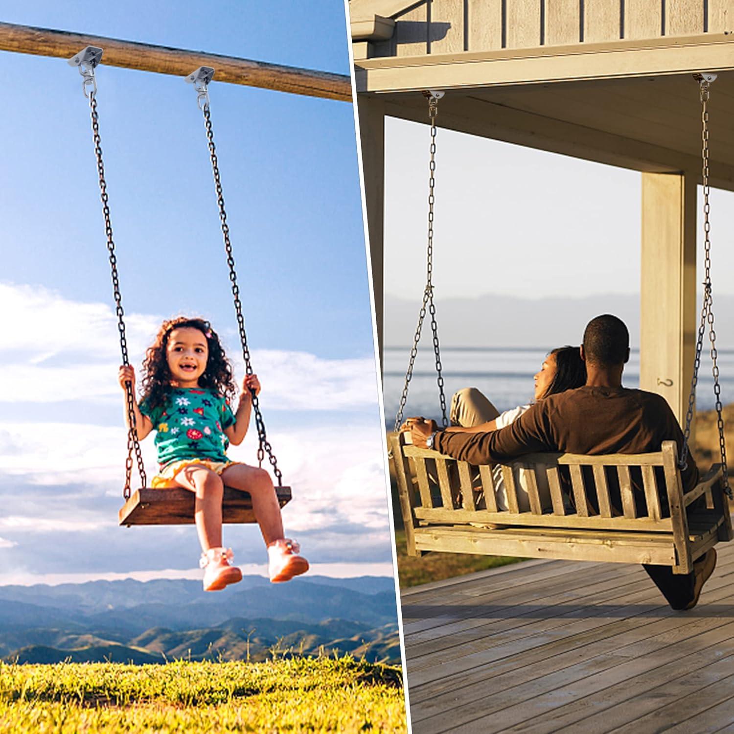 Soportes de Columpio Acero Inoxidable 2 Paquetes 360°