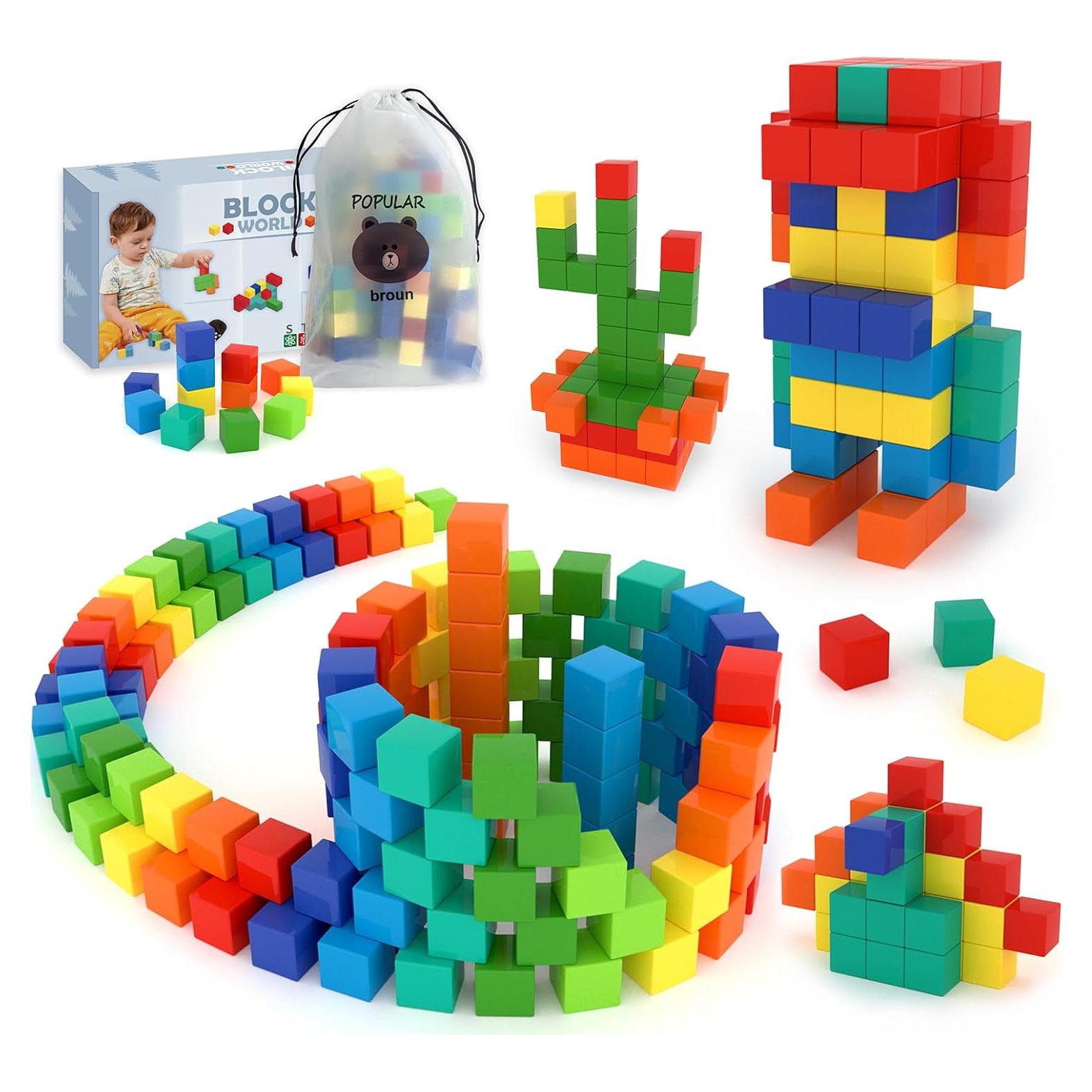 100 Bloques Magnéticos de Construcción BananMelonBM - Juguetes Educativos para Niños 3 a 8 Años