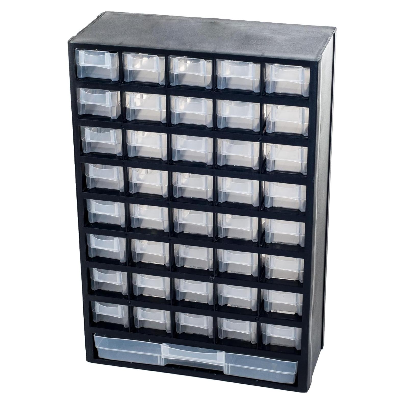 Organizador de Herramientas Stalwart 41 Cajones Plástico Negro