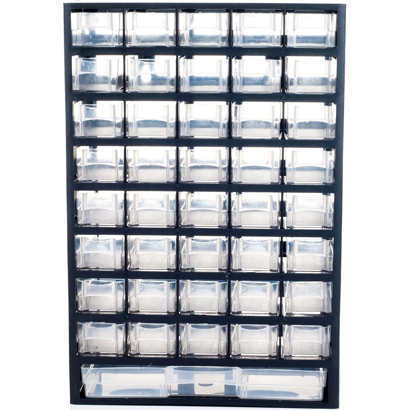 Organizador de Herramientas Stalwart 41 Cajones Plástico Negro