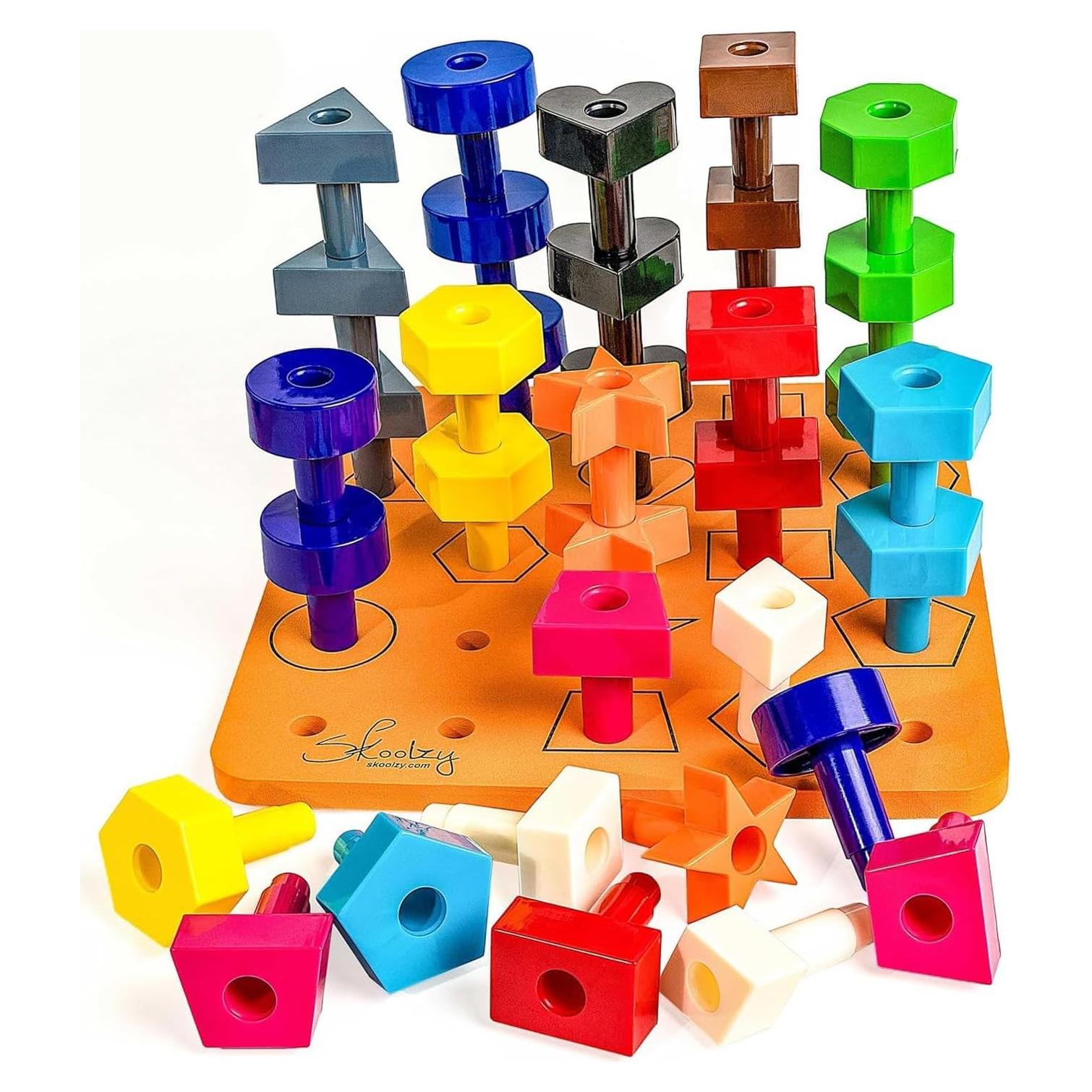 Set de Apilamiento Educativo Skoolzy 38 Piezas para Niños 2-4 Años