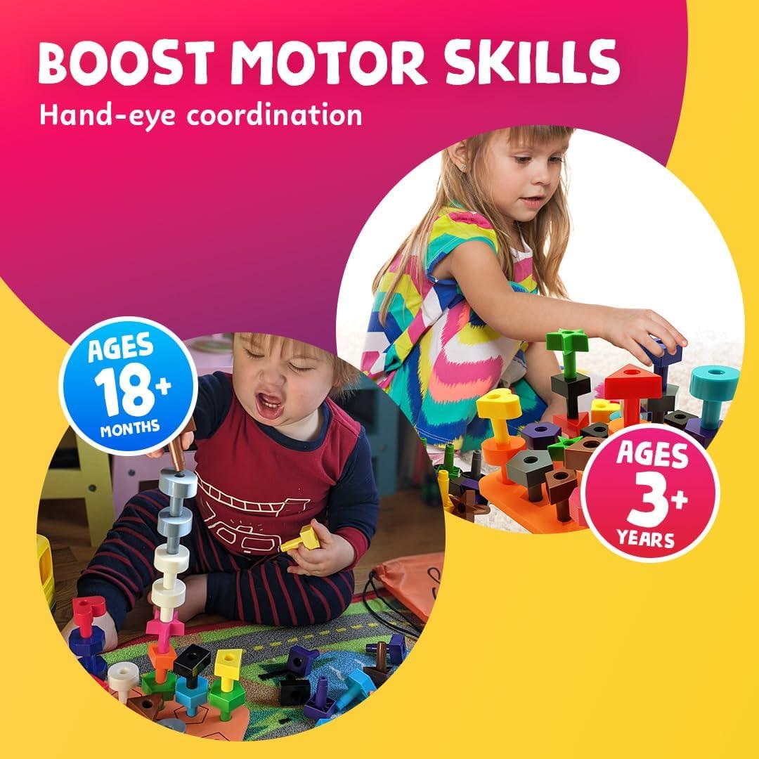 Set de Apilamiento Educativo Skoolzy 38 Piezas para Niños 2-4 Años