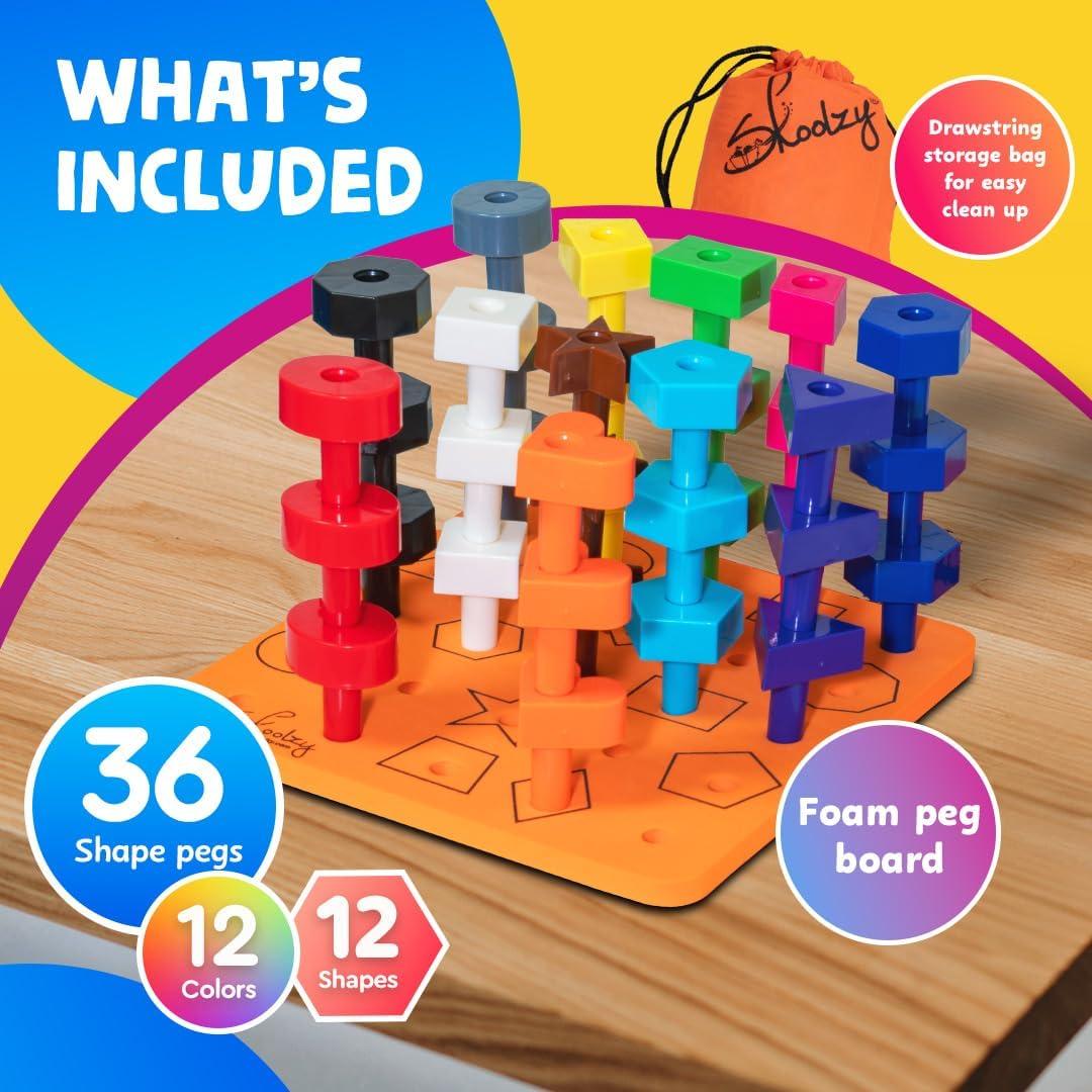 Set de Apilamiento Educativo Skoolzy 38 Piezas para Niños 2-4 Años