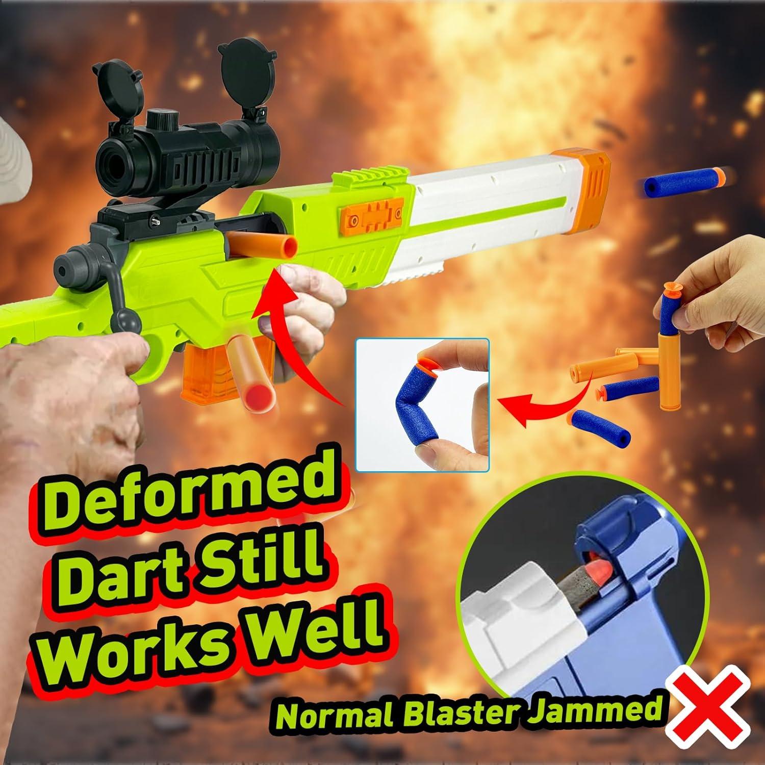 Rifle de Francotirador de Juguete UNIKONIO con 40 Dardos EVA