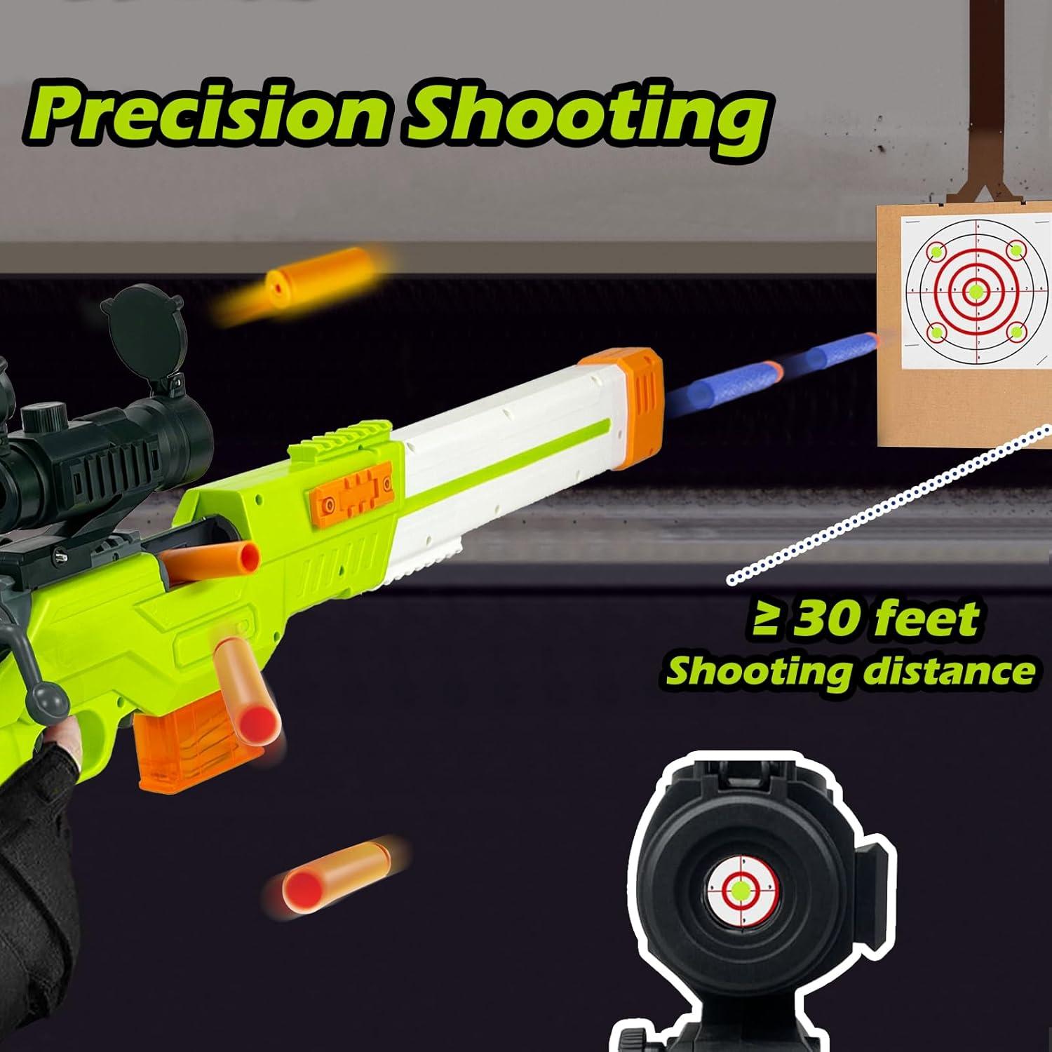 Rifle de Francotirador de Juguete UNIKONIO con 40 Dardos EVA