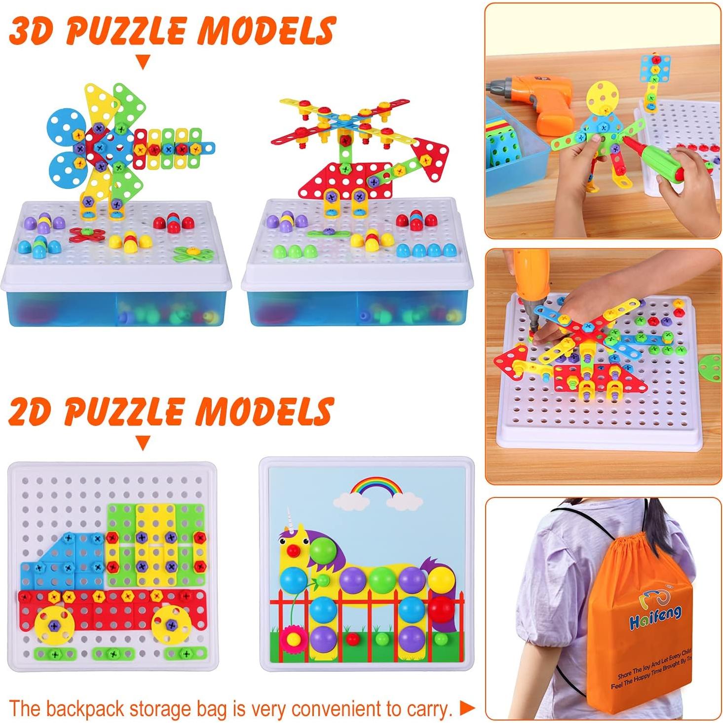 Conjunto de Juguetes de Taladro Eléctrico Haifeng 235 Piezas STEM