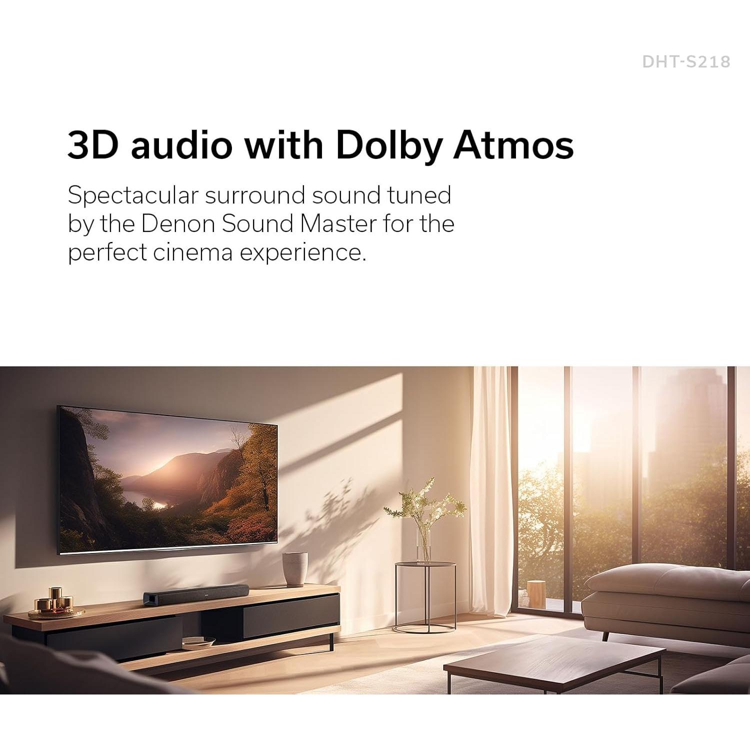 Barra de Sonido Denon DHT-S218 2.1 Canales Dolby Atmos