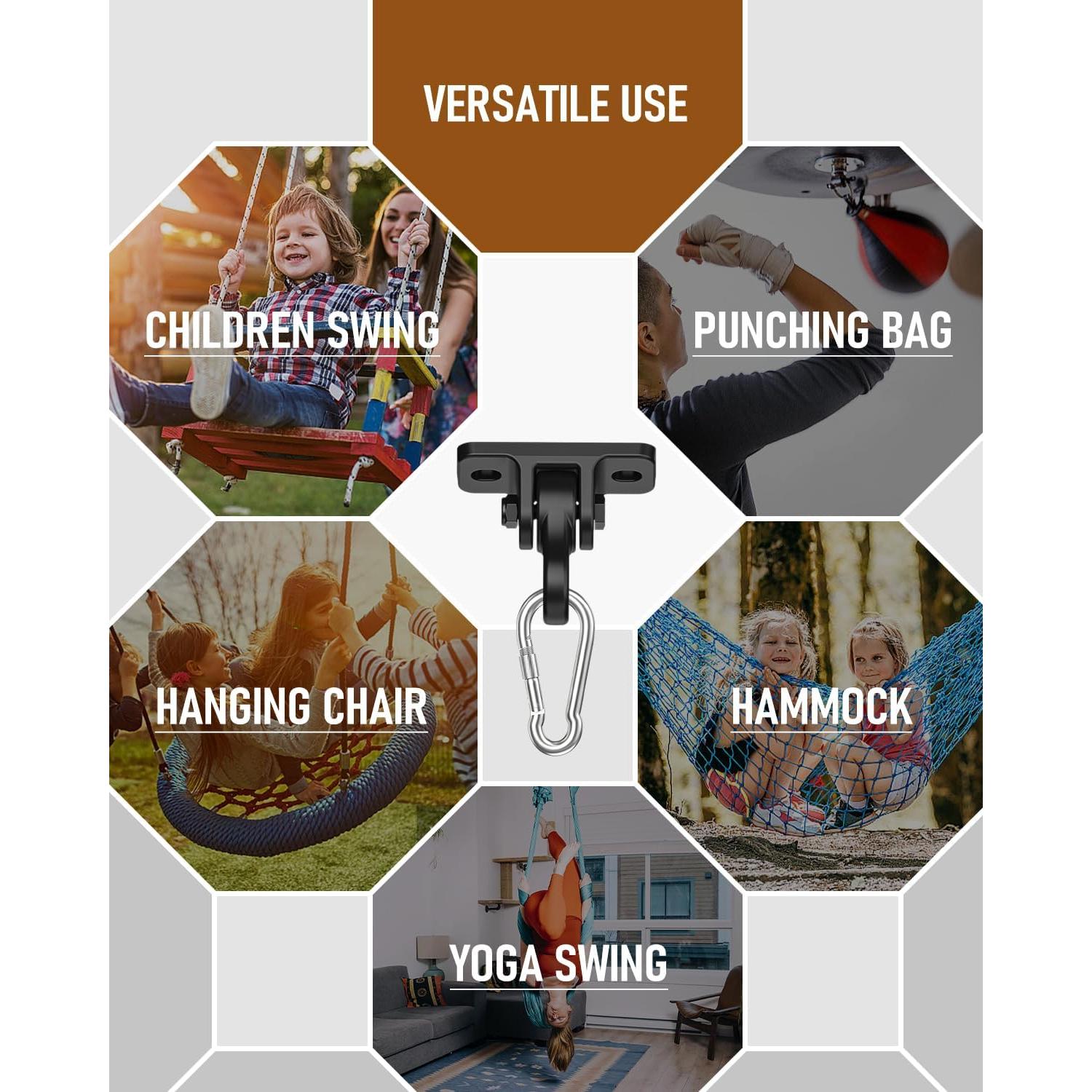 Soportes para Columpios HUPBIPY Alta Resistencia 8 Piezas