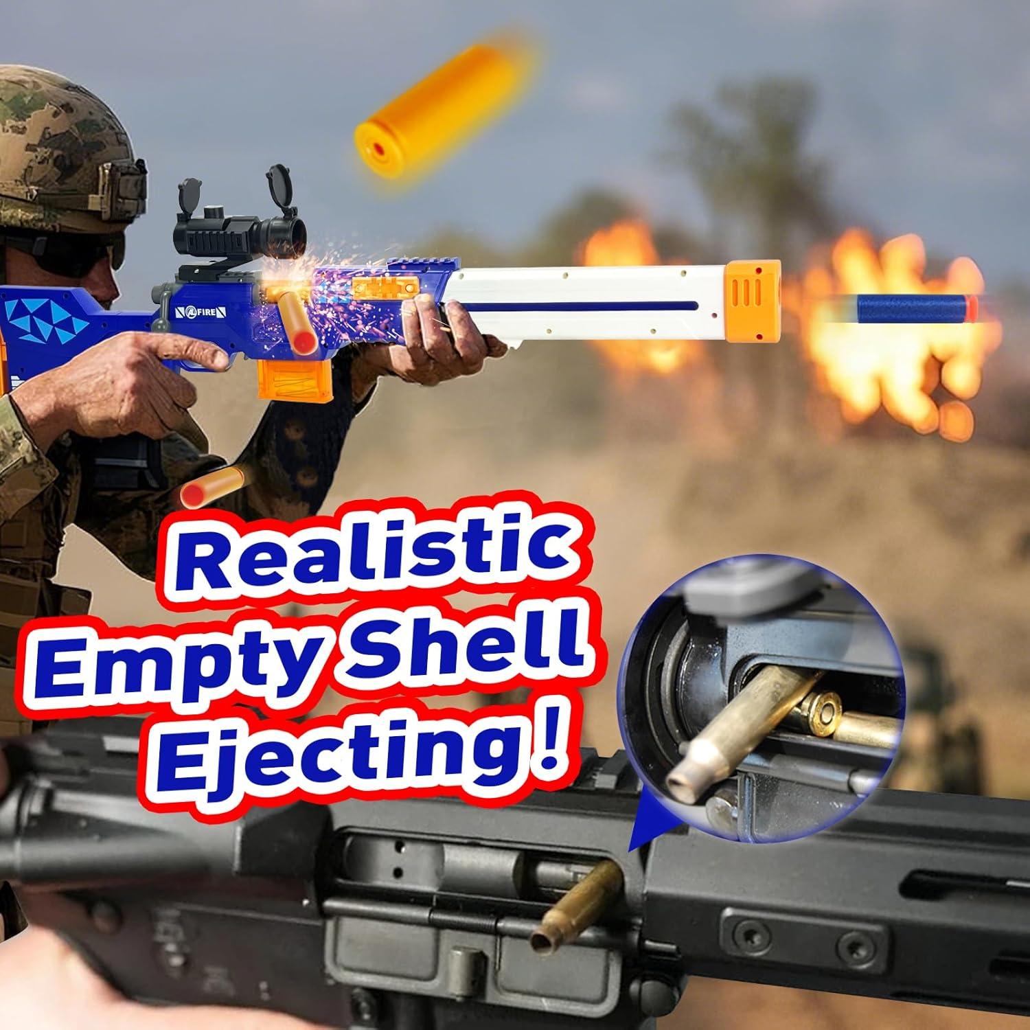 Pistola de Juguete Shantou 35.5x8.9x43.2cm 40 Dardos 2 Cargadores