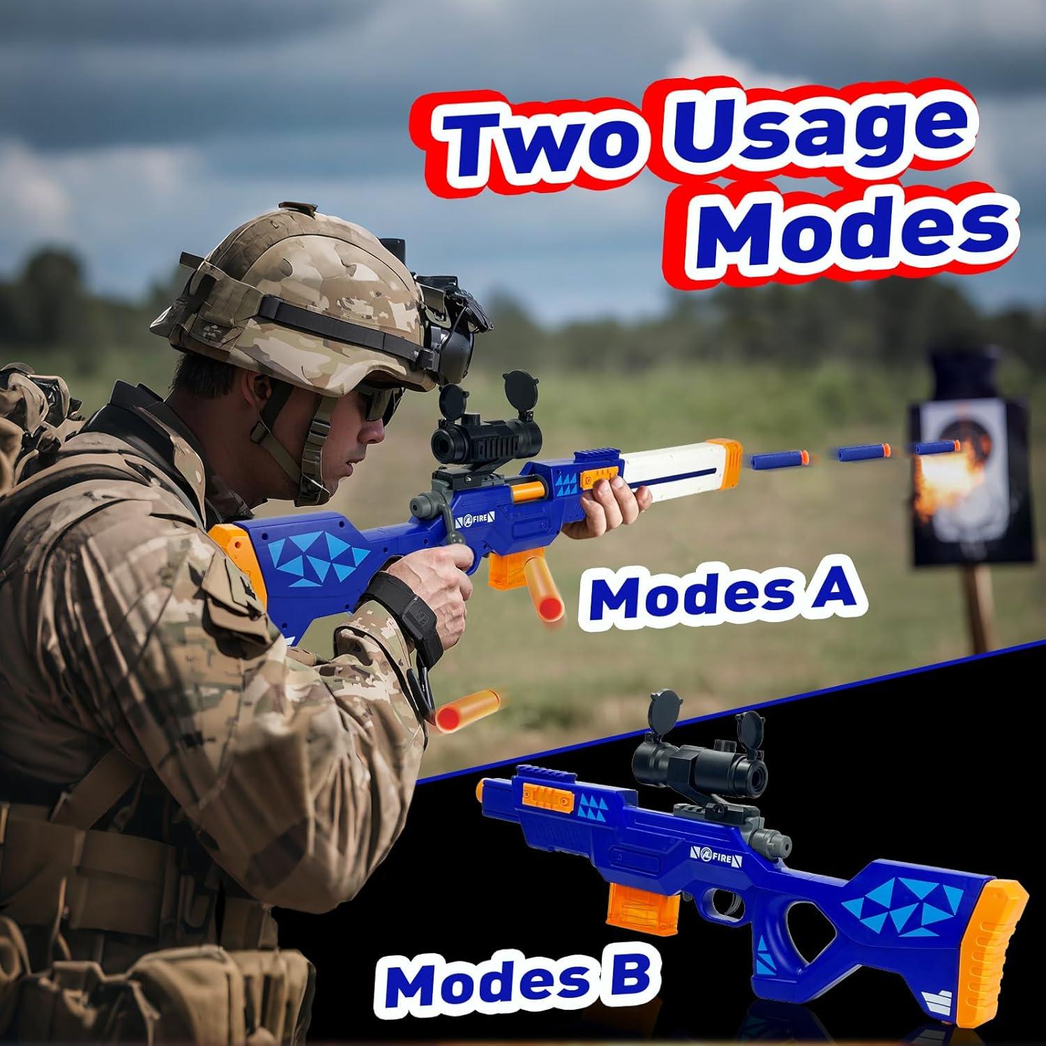 Pistola de Juguete Shantou 35.5x8.9x43.2cm 40 Dardos 2 Cargadores