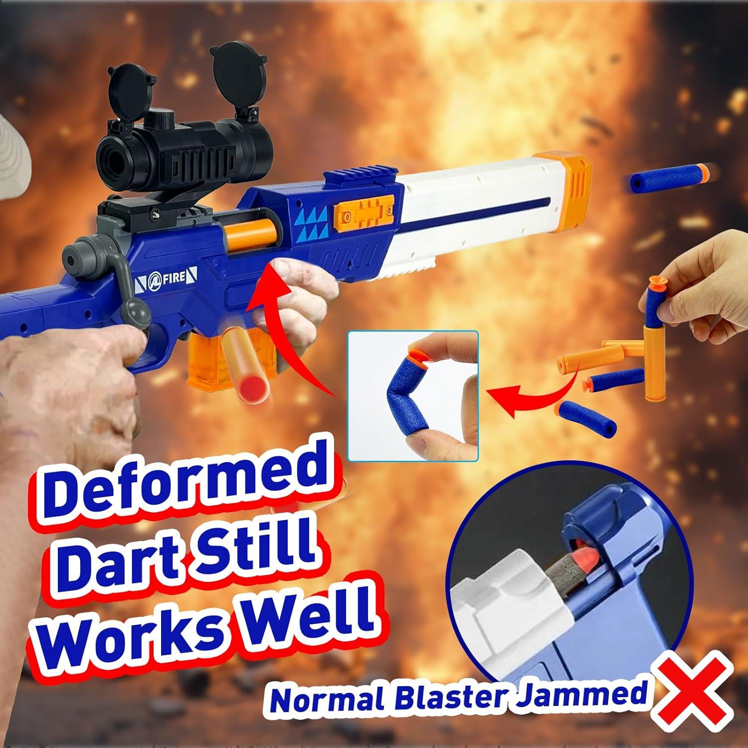 Pistola de Juguete Shantou 35.5x8.9x43.2cm 40 Dardos 2 Cargadores