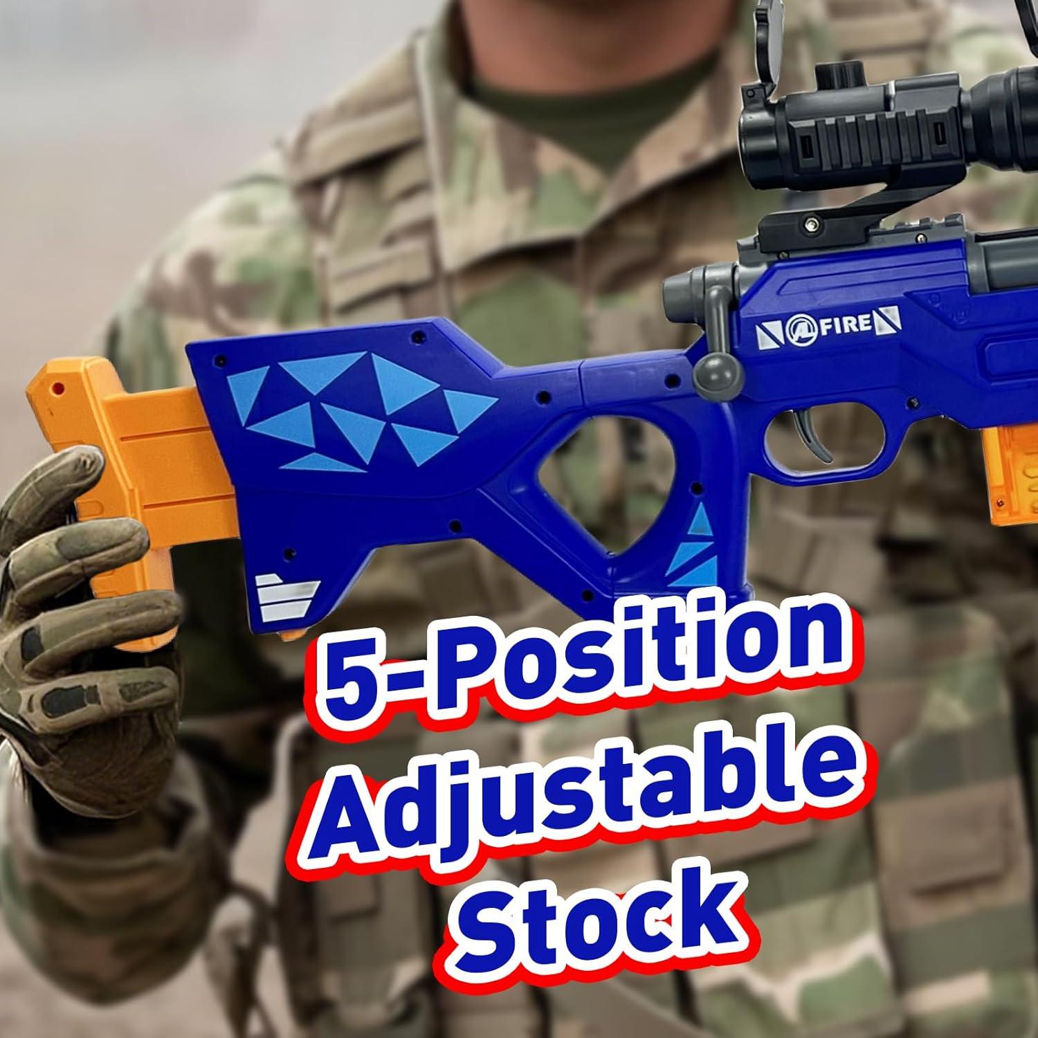 Pistola de Juguete Shantou 35.5x8.9x43.2cm 40 Dardos 2 Cargadores