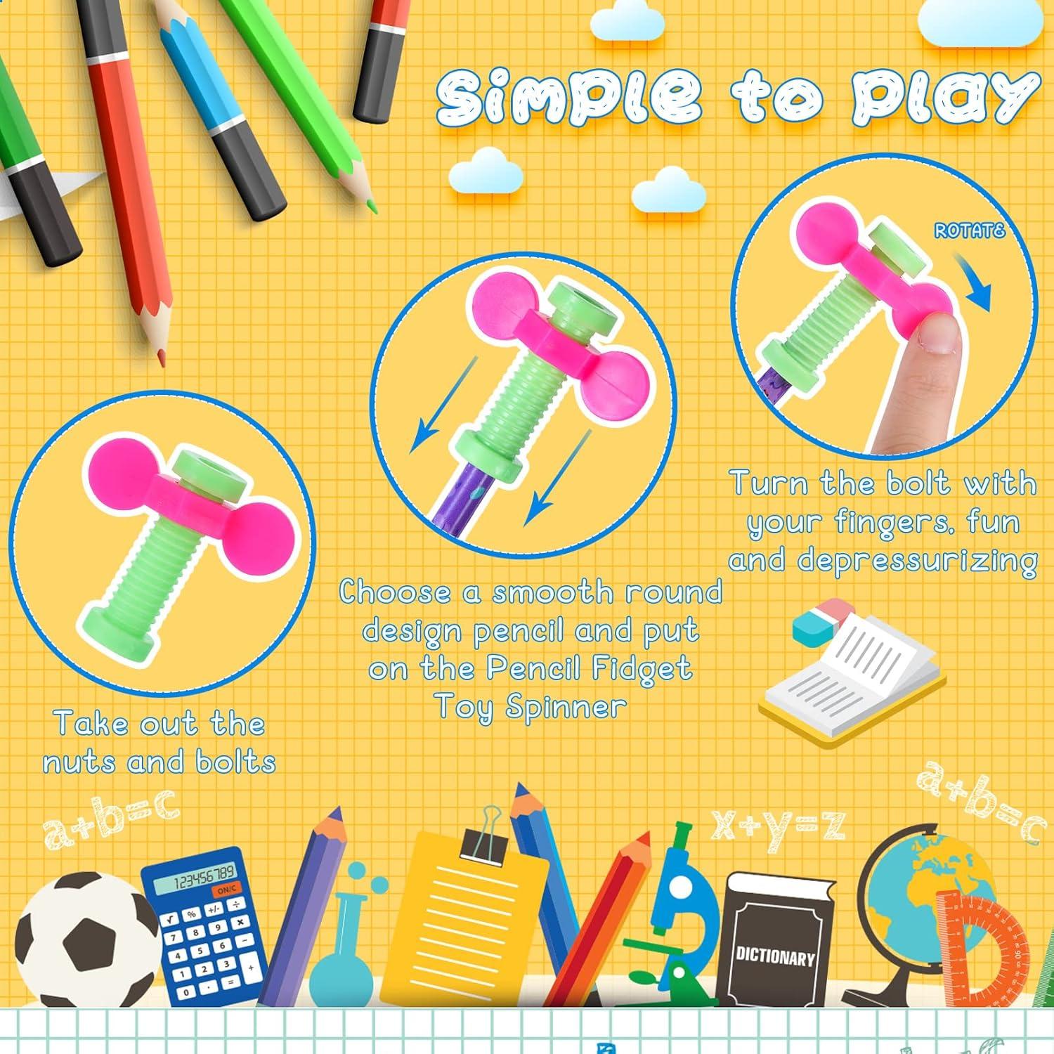 24 Piezas Adornos de Lápiz Antiestrés Zhanmai Coloridos