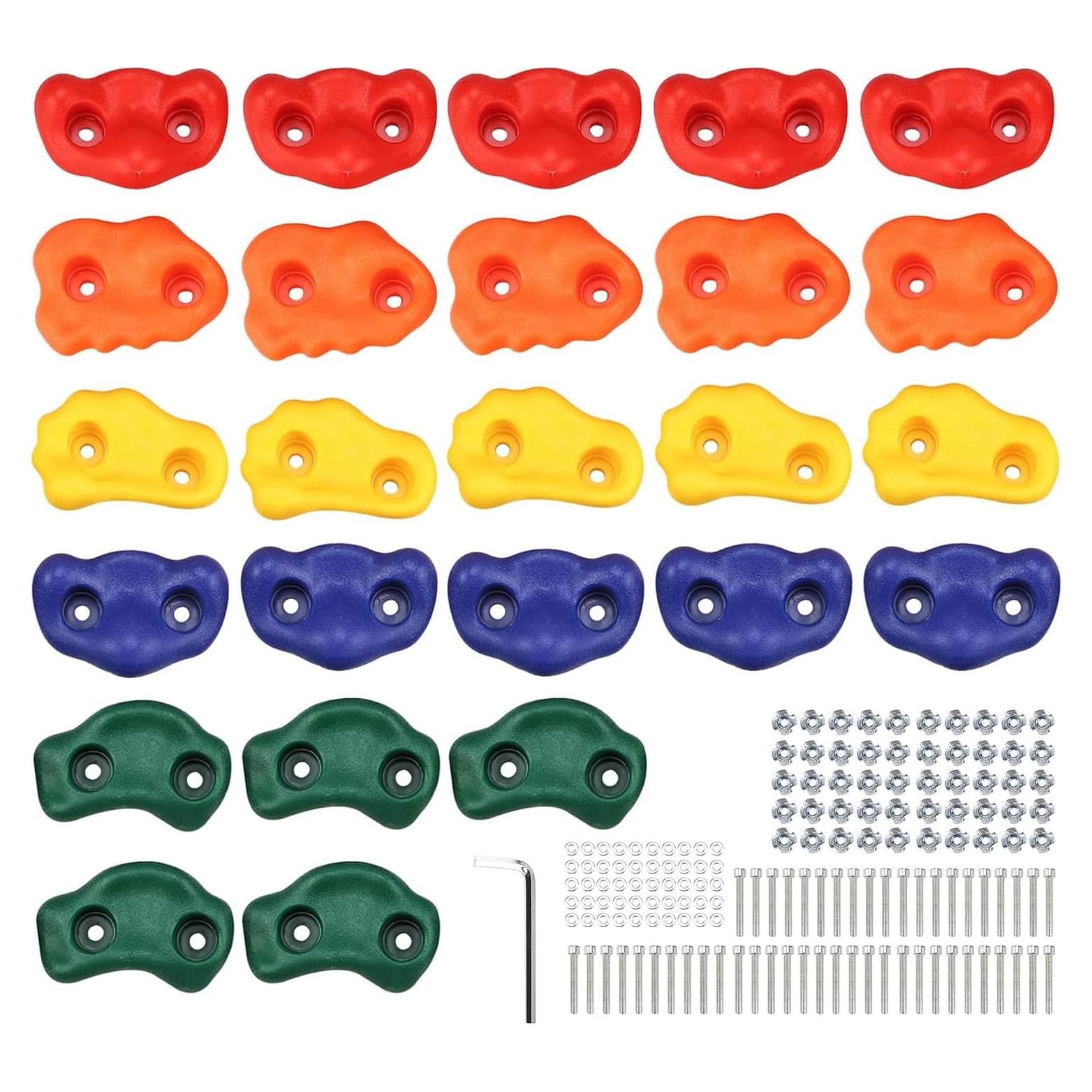 Agarraderas de Escalada Duobang para Niños y Adultos - 25 PCS