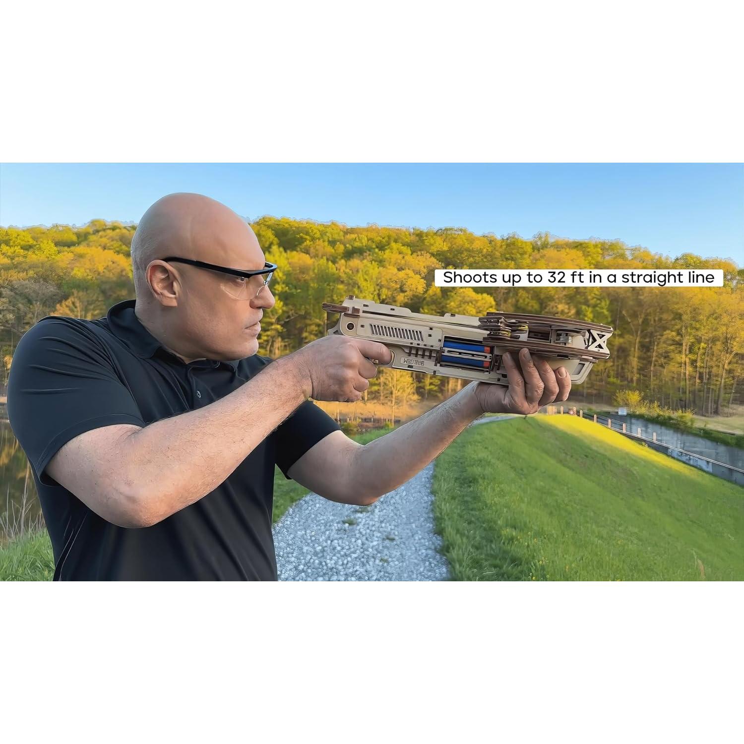 Wood Trick Ballesta de Balas 3D - Rompecabezas Mecánico DIY