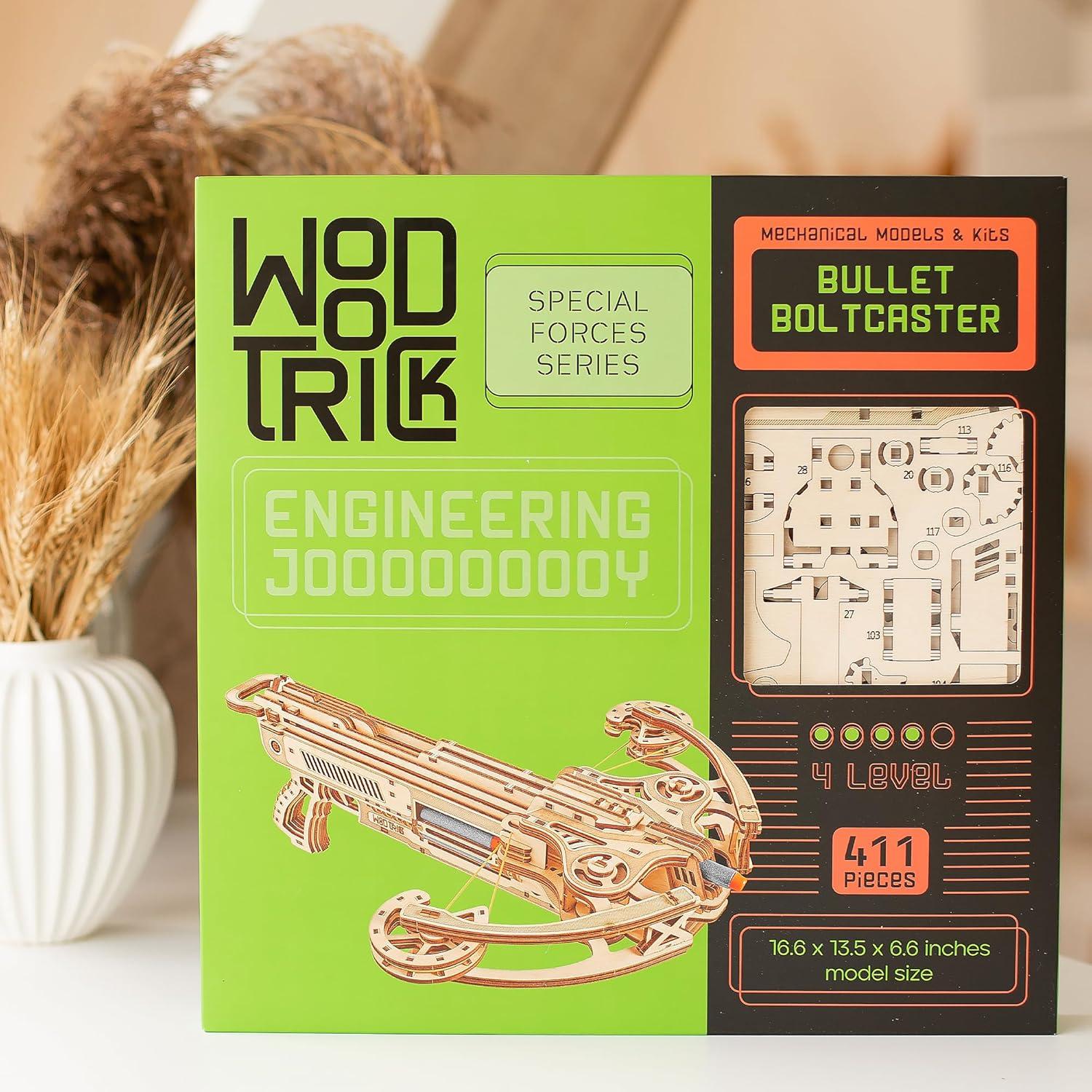 Wood Trick Ballesta de Balas 3D - Rompecabezas Mecánico DIY