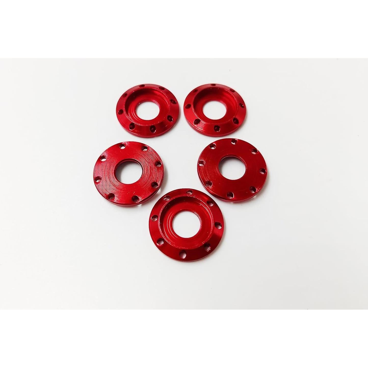 Arandelas de Aluminio Anodizado M8 Rojo 15 Piezas BingSHH