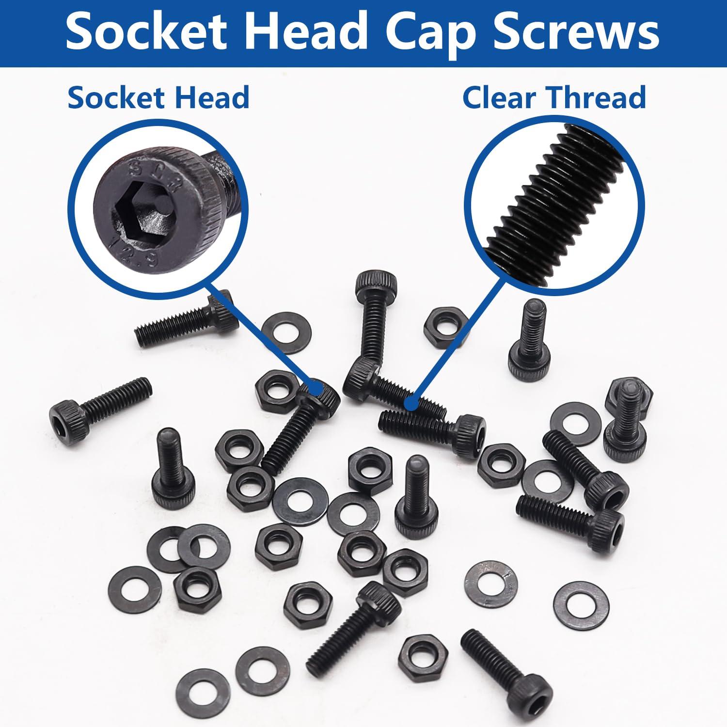 Kit 300 Tornillos M3 x 6mm Bemaka con Tuercas y Arandelas