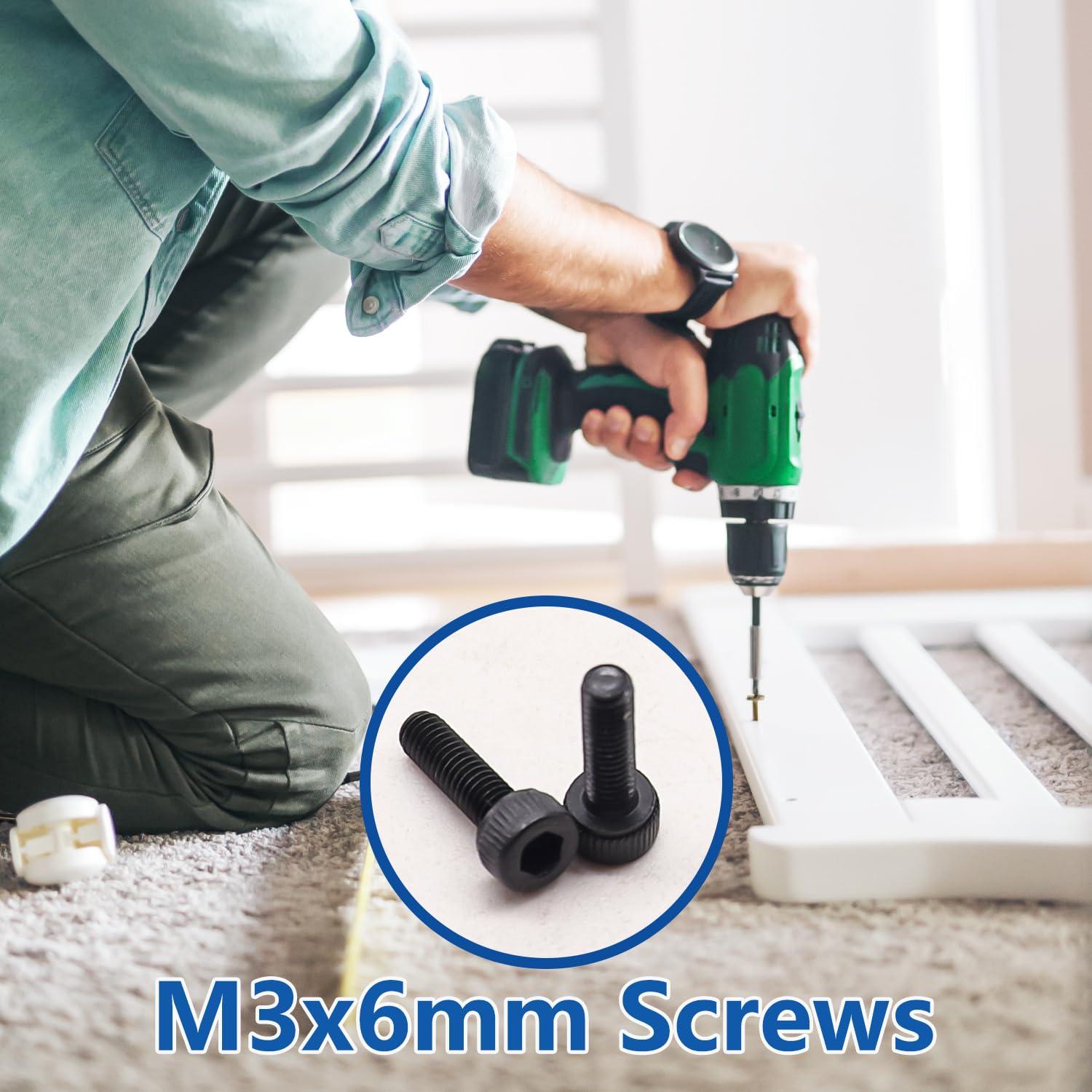 Kit 300 Tornillos M3 x 6mm Bemaka con Tuercas y Arandelas