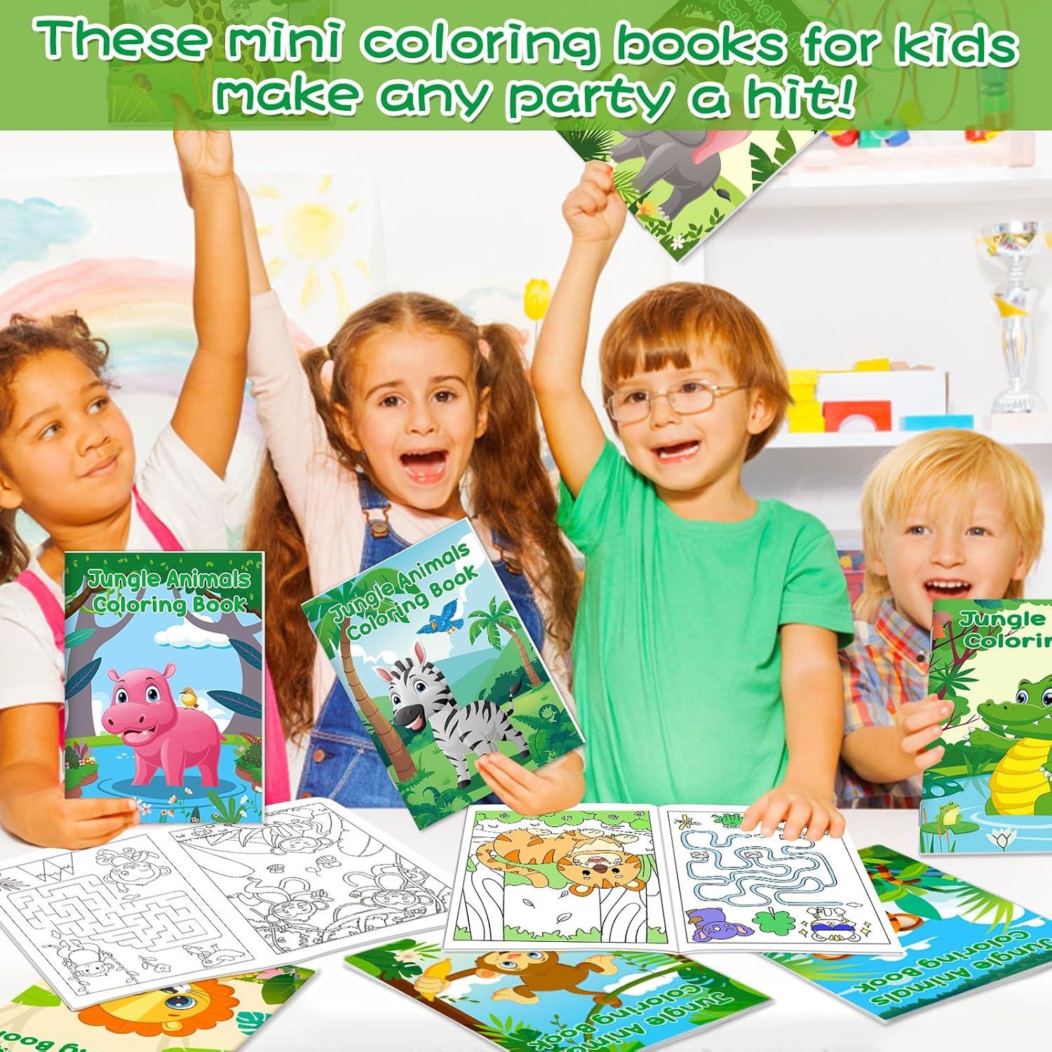 24 Libros de Colorear Animales Safari Lionoble 18x13 cm