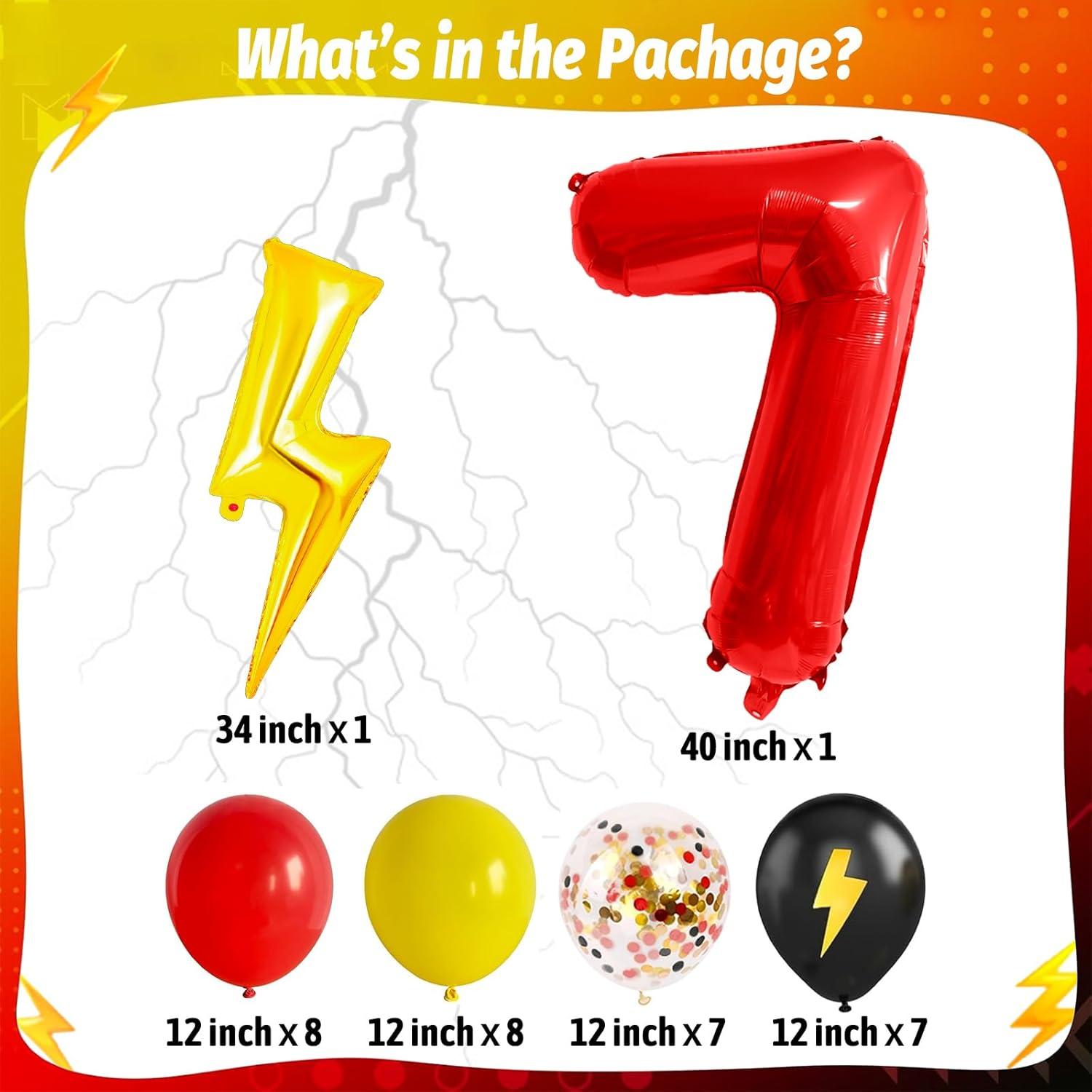Globos de Fiesta Rojos y Amarillos 40 Pulgadas Decmied