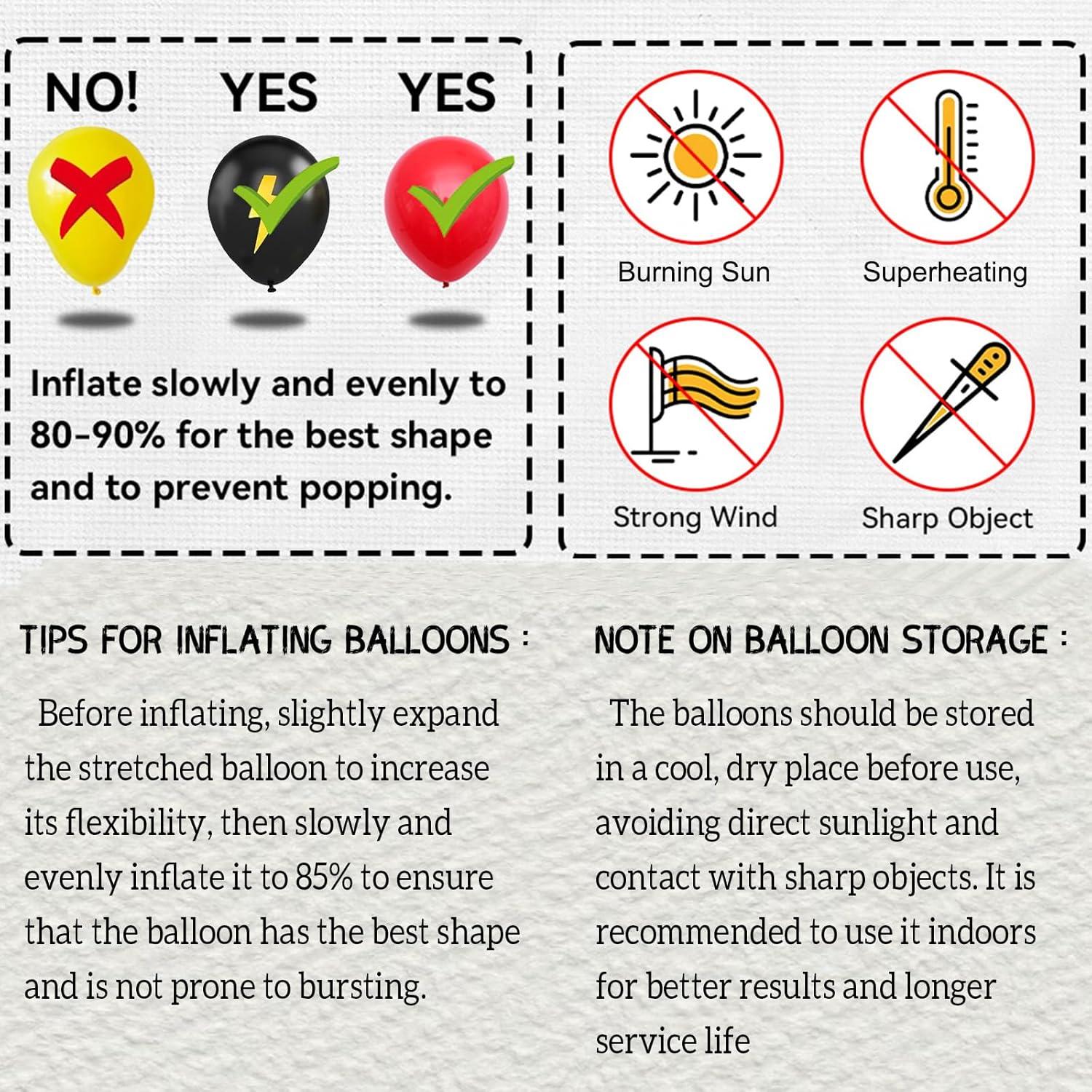 Globos de Fiesta Rojos y Amarillos 40 Pulgadas Decmied