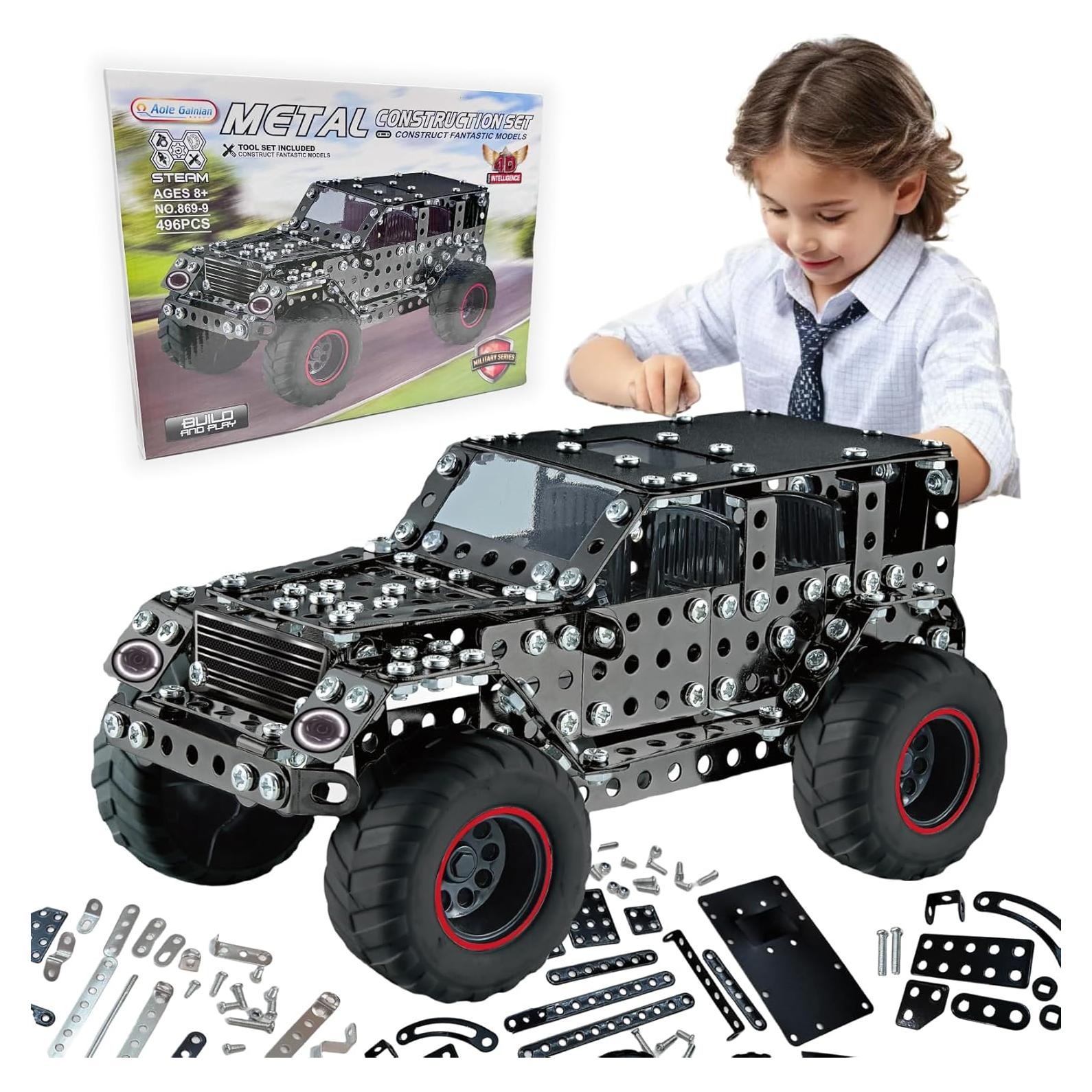 Juguete de Construcción CHOWONE Camión Metal 496 Piezas STEM