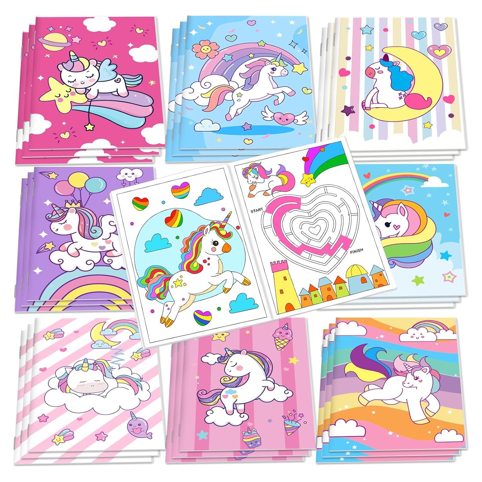 24 Libros de Colorear Unicornio Lionoble 13x18 cm para Niños