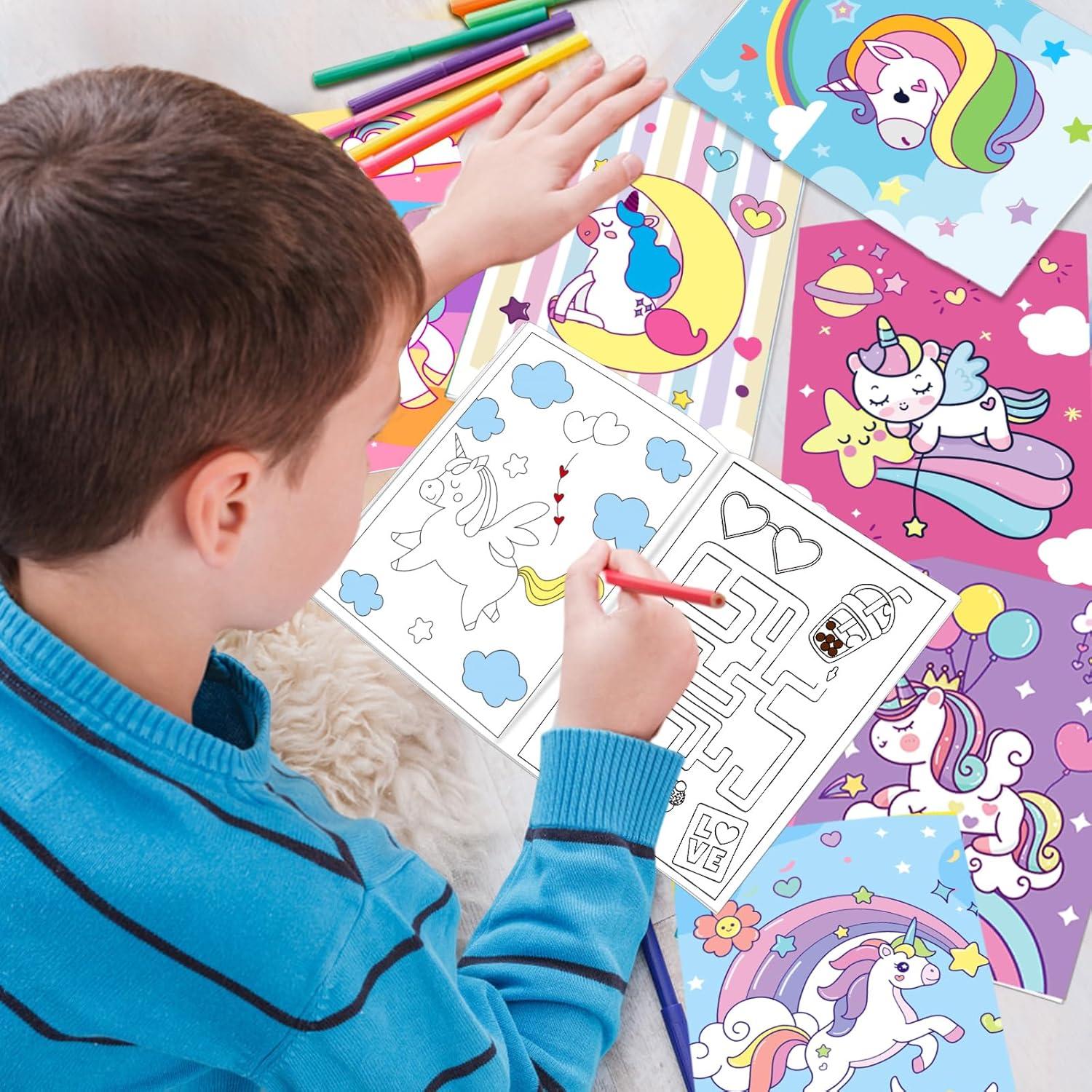 24 Libros de Colorear Unicornio Lionoble 13x18 cm para Niños