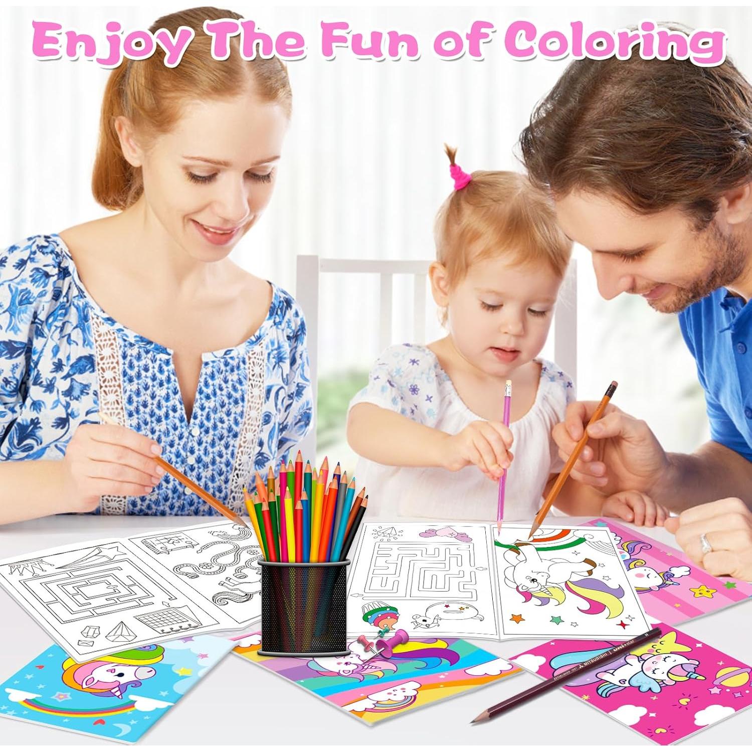 24 Libros de Colorear Unicornio Lionoble 13x18 cm para Niños